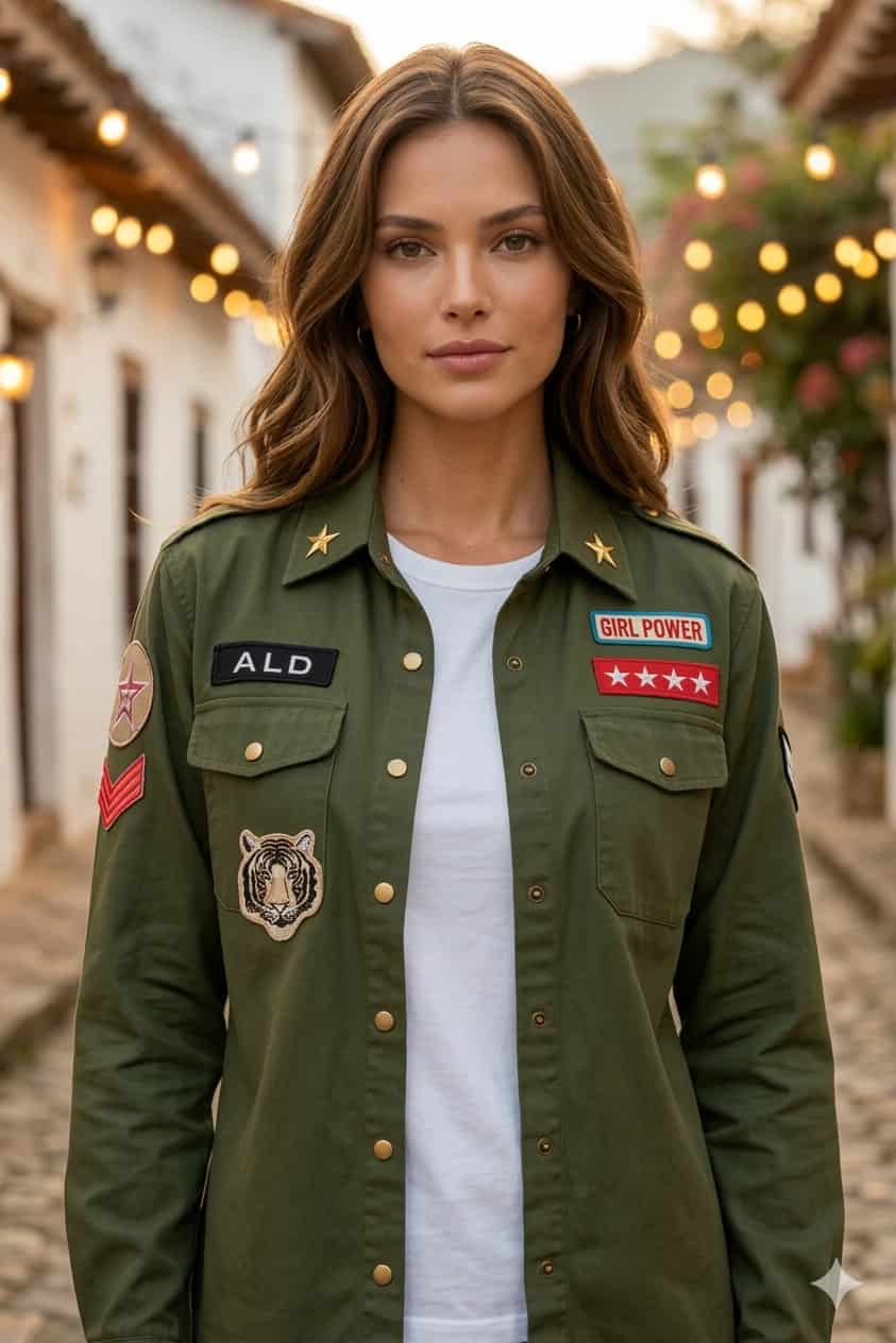 SOBRECAMISA MILITAR GIRL POWER - miniatura 1