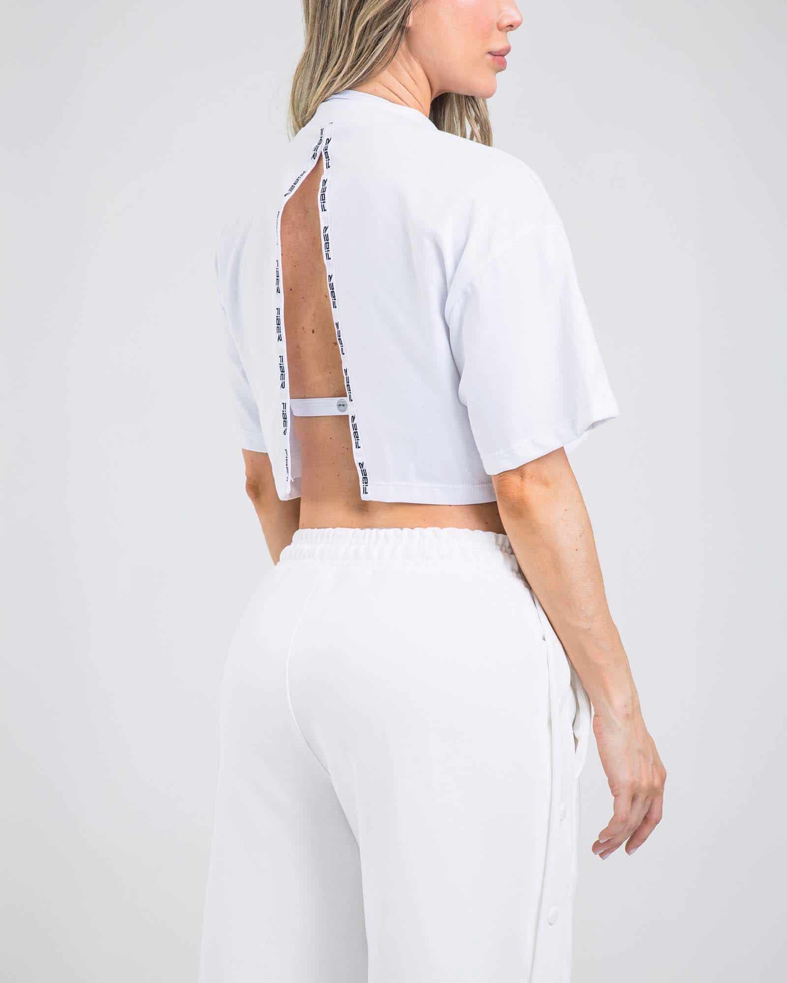 Camiseta bold trace blanco outdoor FIBER - miniatura 5