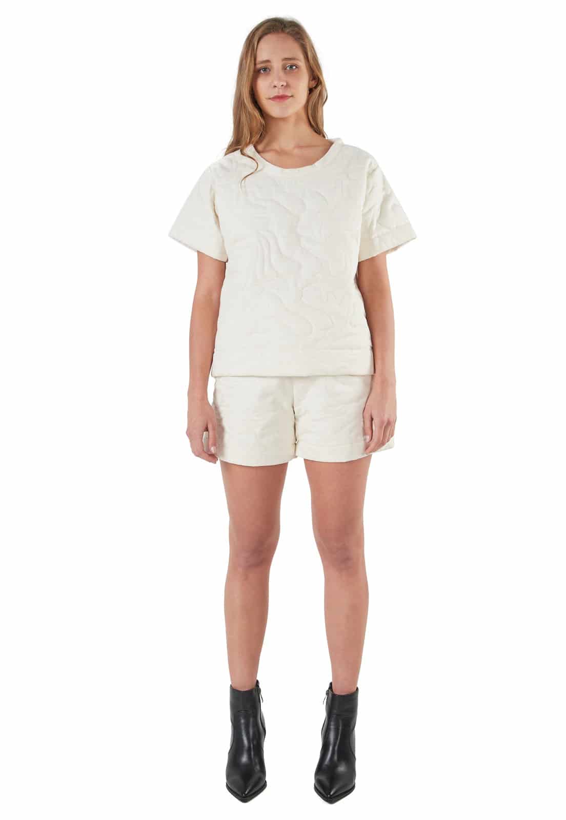 Claude T-Shirt Cream - miniatura 5