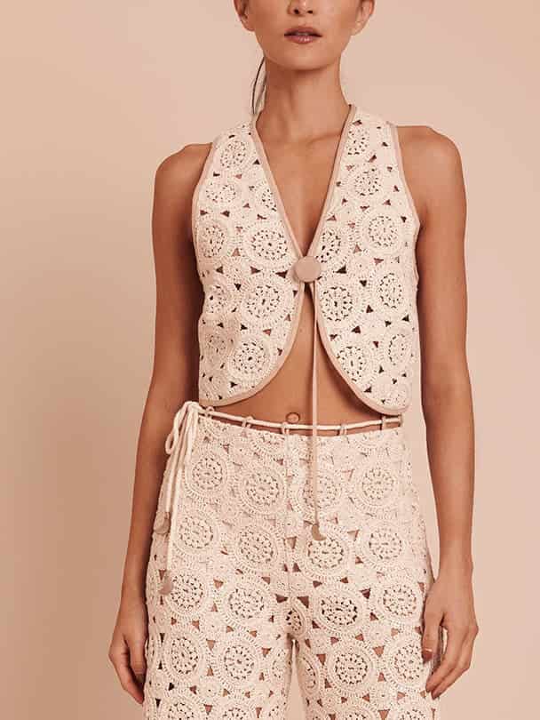 JACQ VEST NATURAL ECRU - miniatura 2