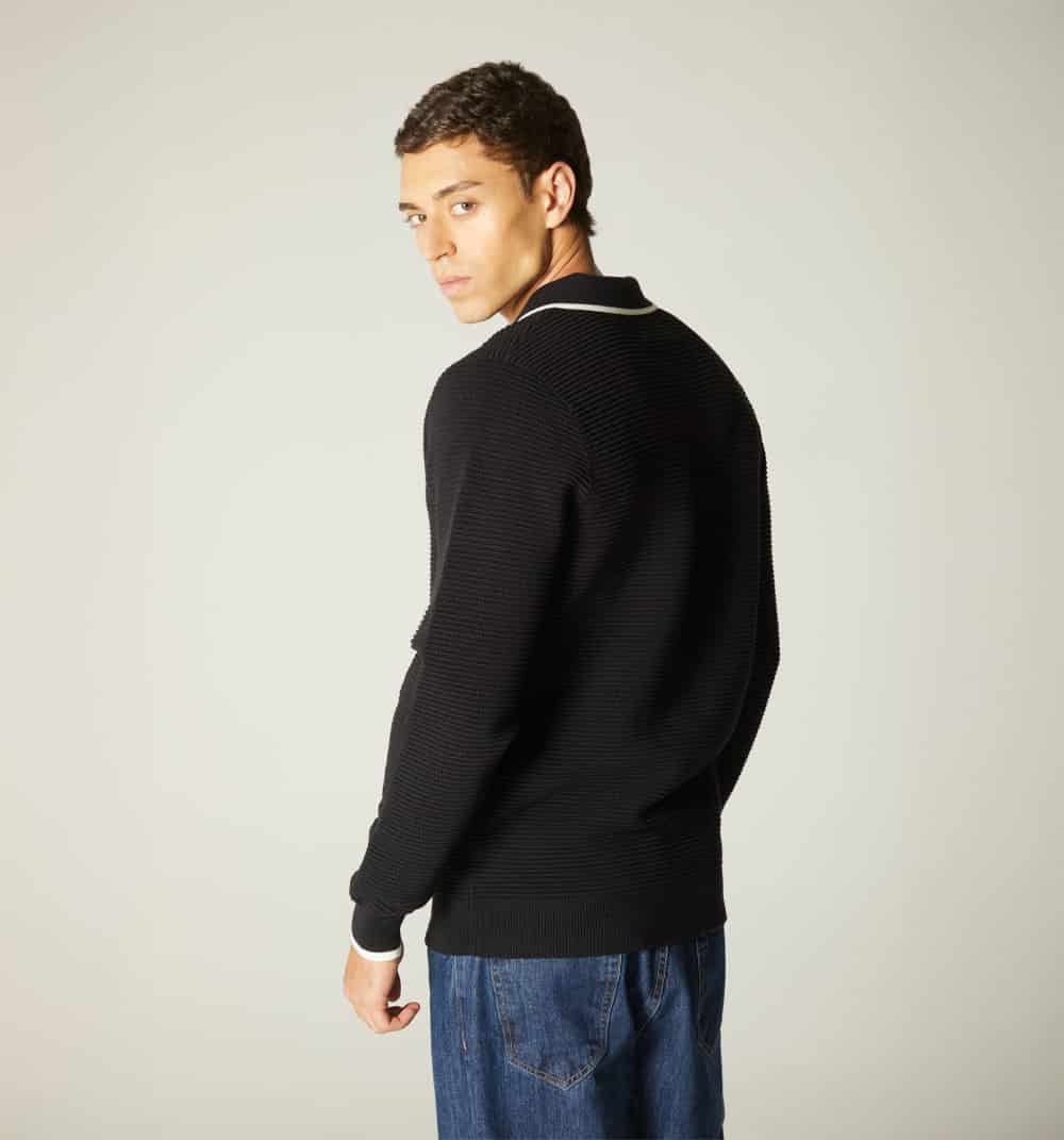 Buzo para hombre tejido ottoman cuello v - miniatura 4