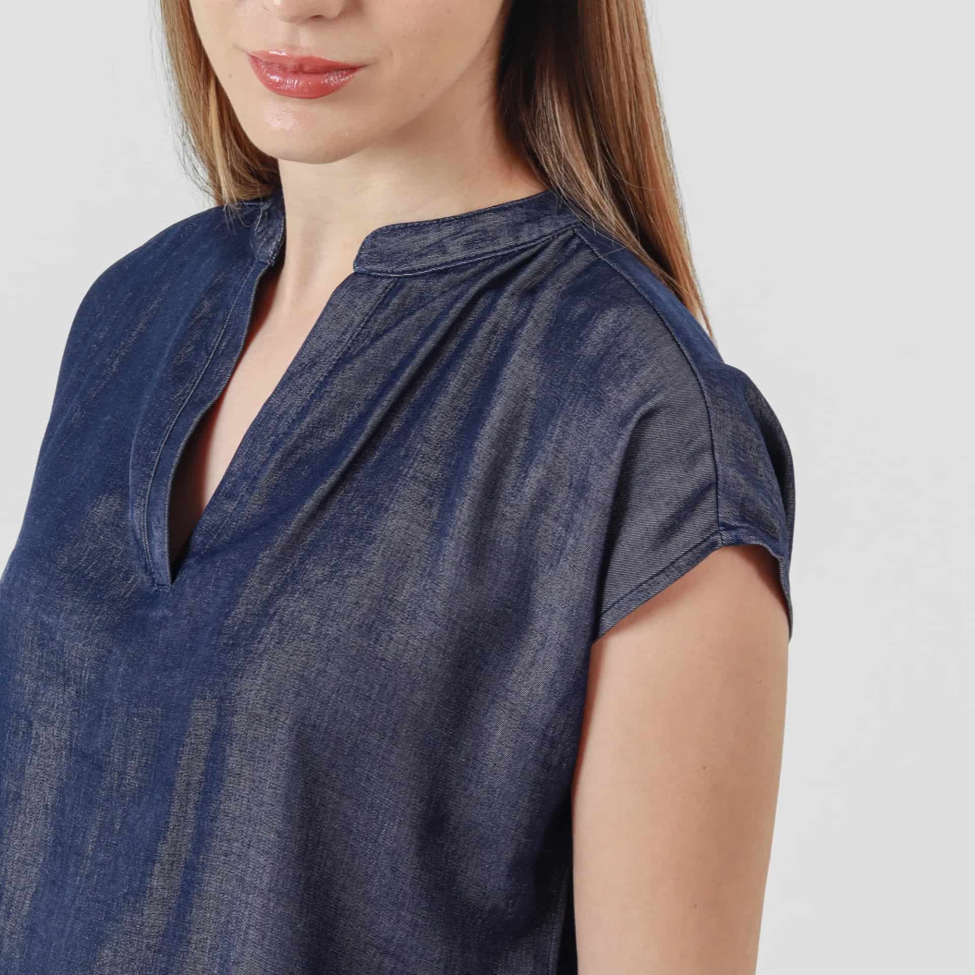 Blusa Cuello V Neru Manga Sisa - miniatura 2