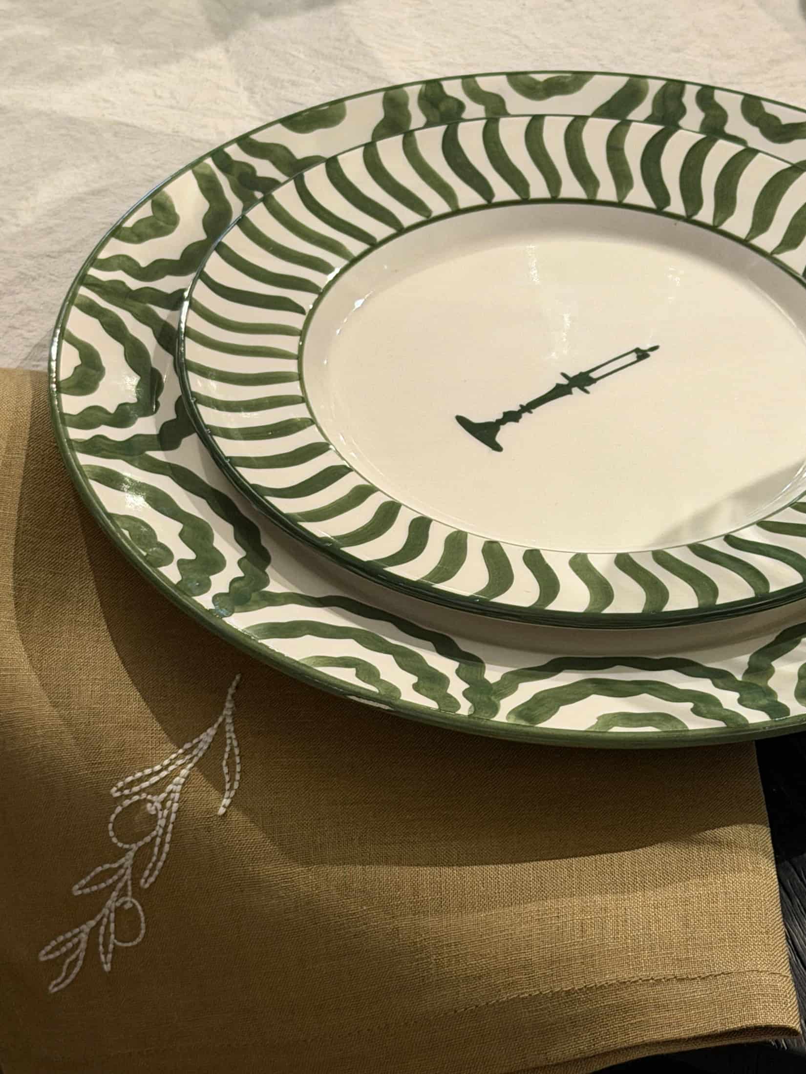 SET X2 DINNER PLATE - GREEN - miniatura 4