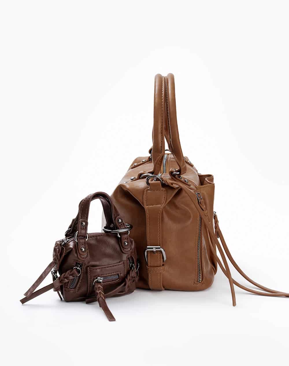 Bolso bowling + monedero café mujer - miniatura 6