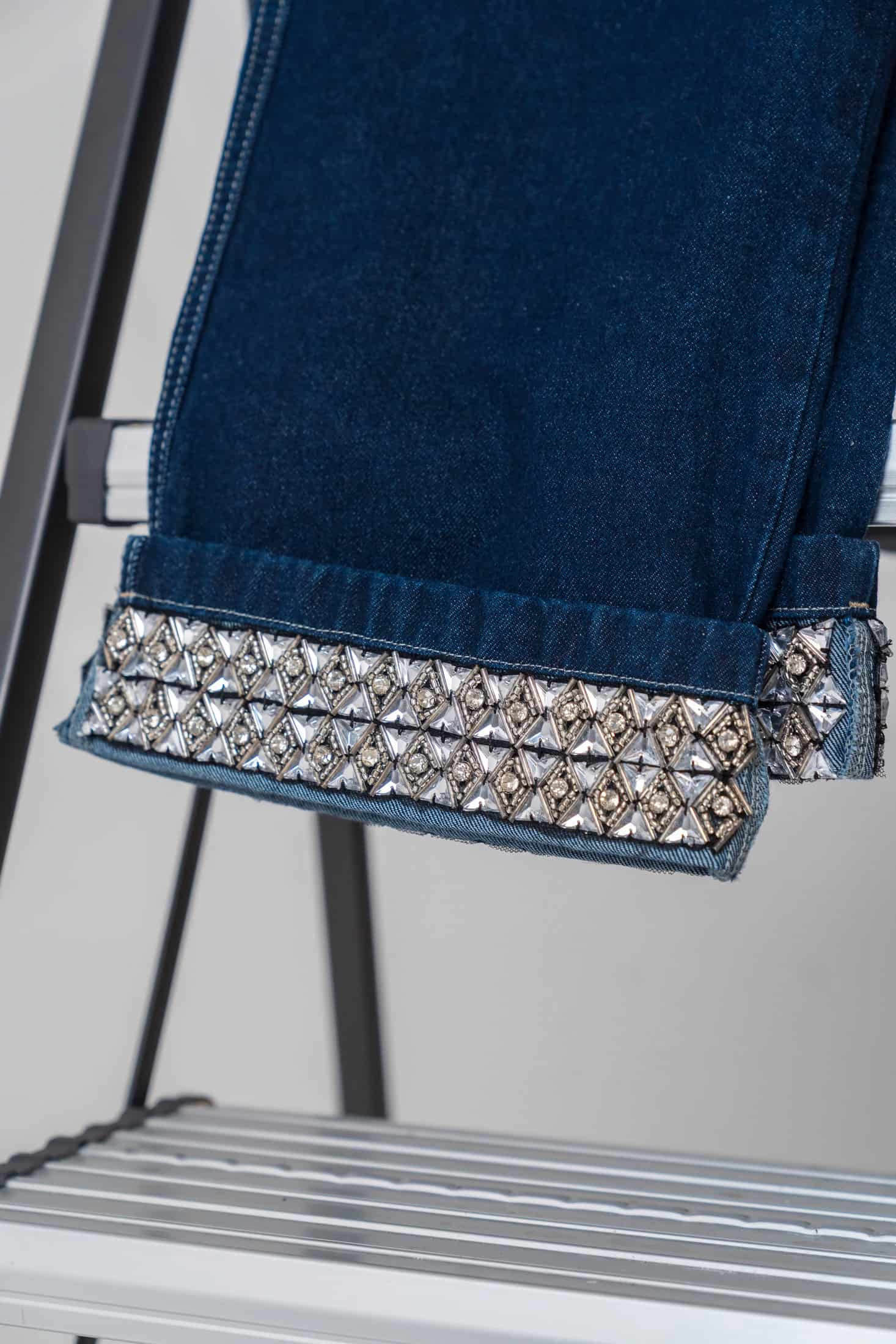 Crystal Embroidered Jeans - miniatura 6
