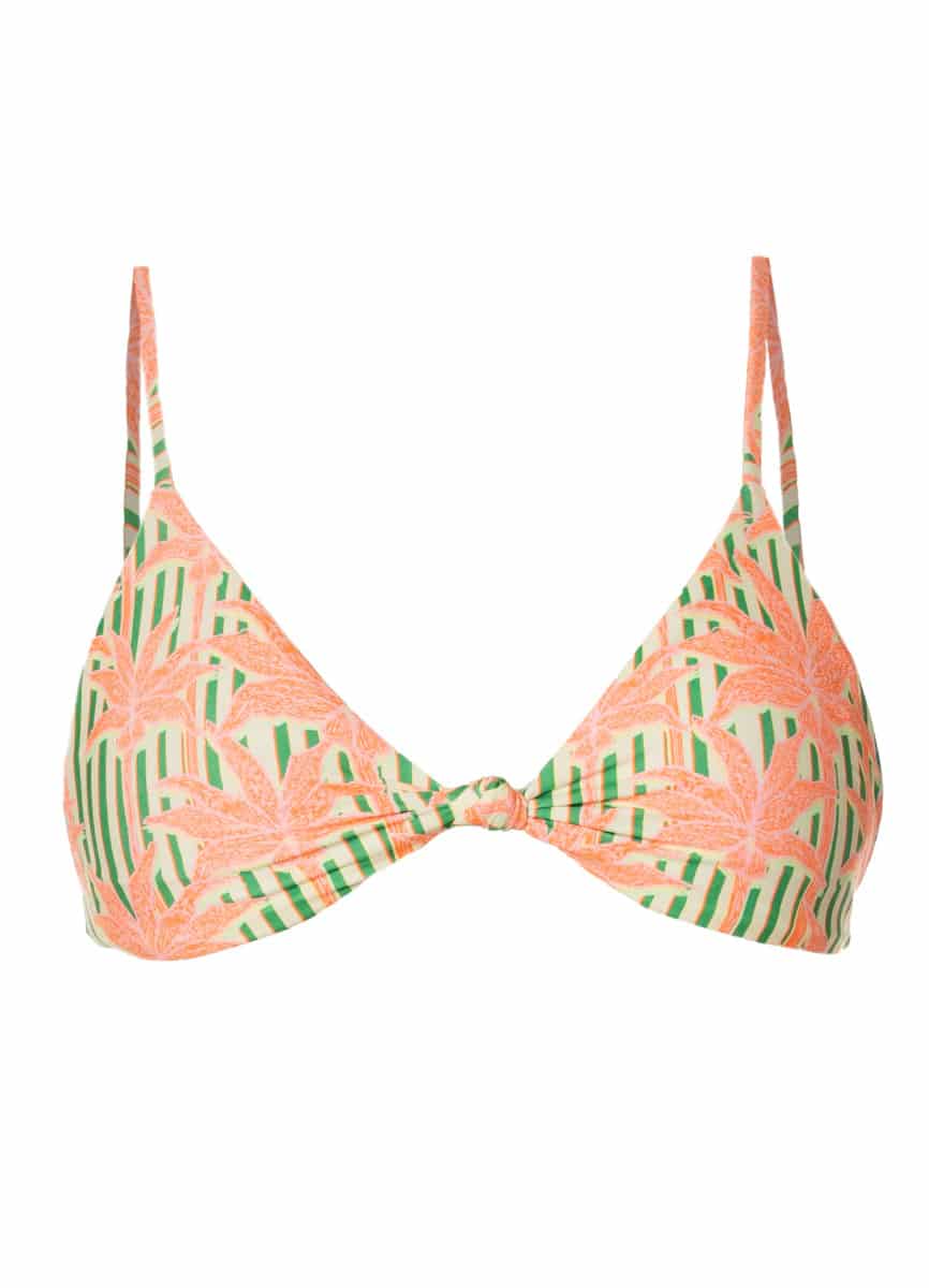 Maaji Blooming Stripes Sahara Fixed Triangle Bikini Top - miniatura 6