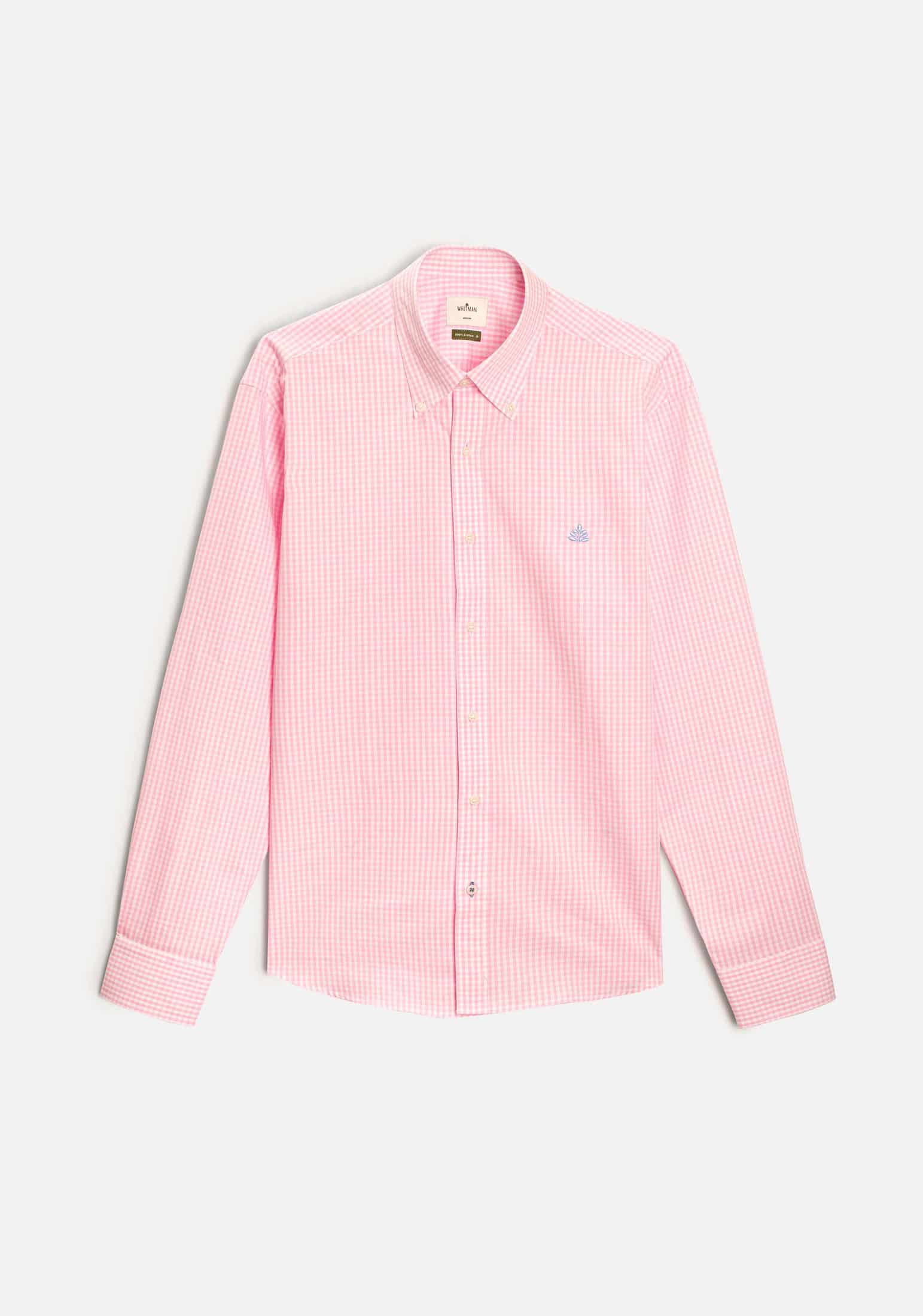 Camisa H CBD Cuadros Peq L-Azl Rosado Claro - miniatura 1