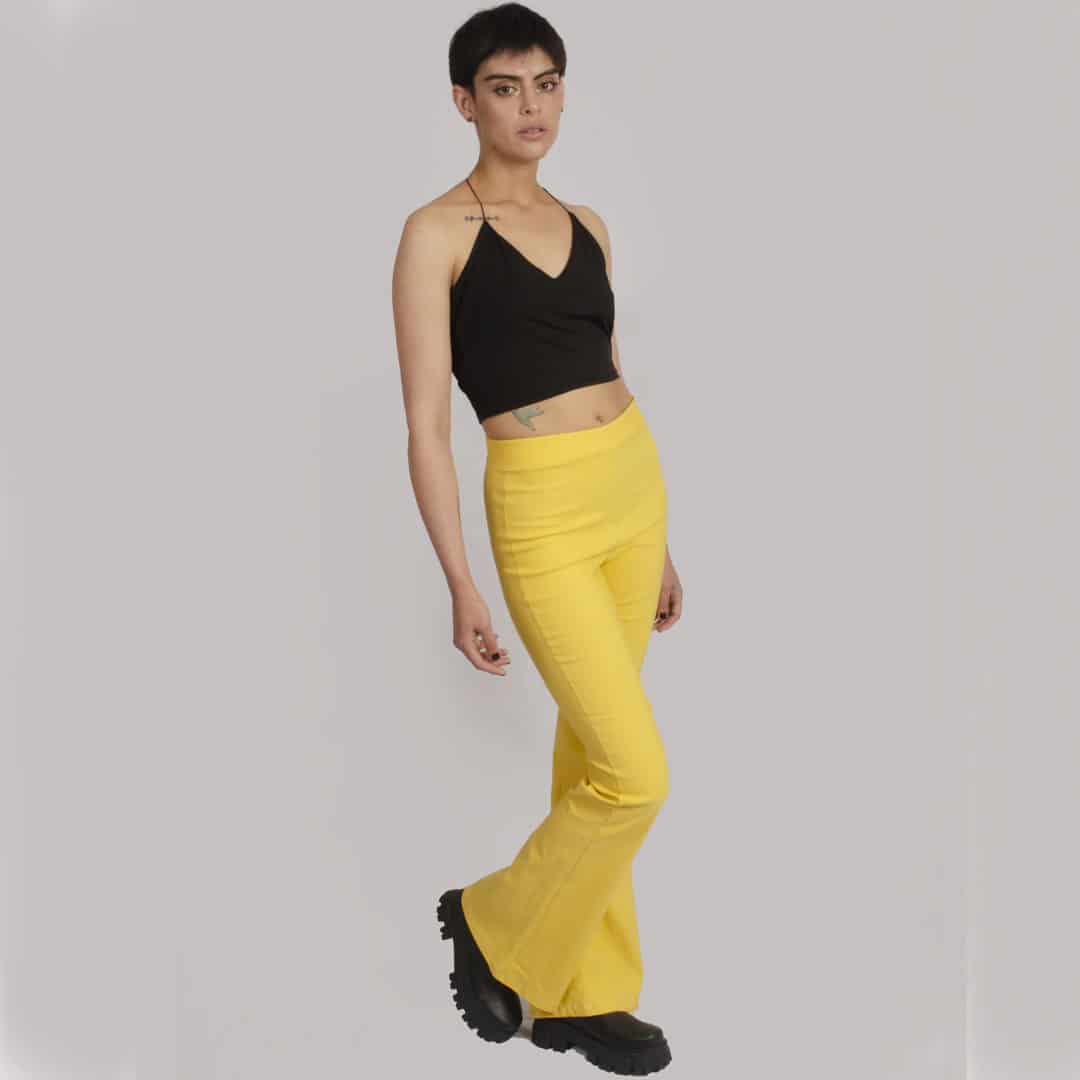 Pantalon Campana Amarillo - miniatura 2