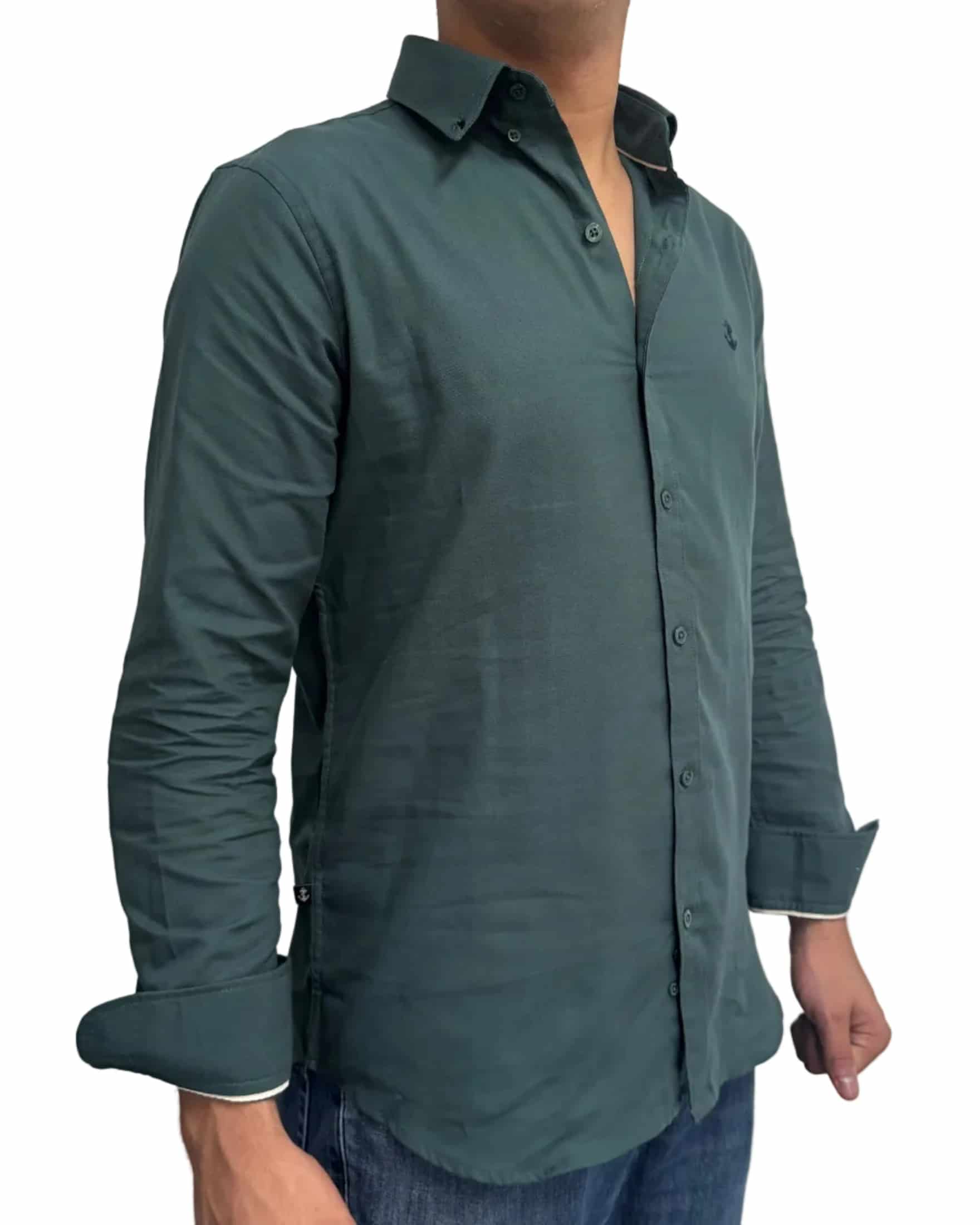 Camisa Oxford Verde Oscuro - miniatura 4