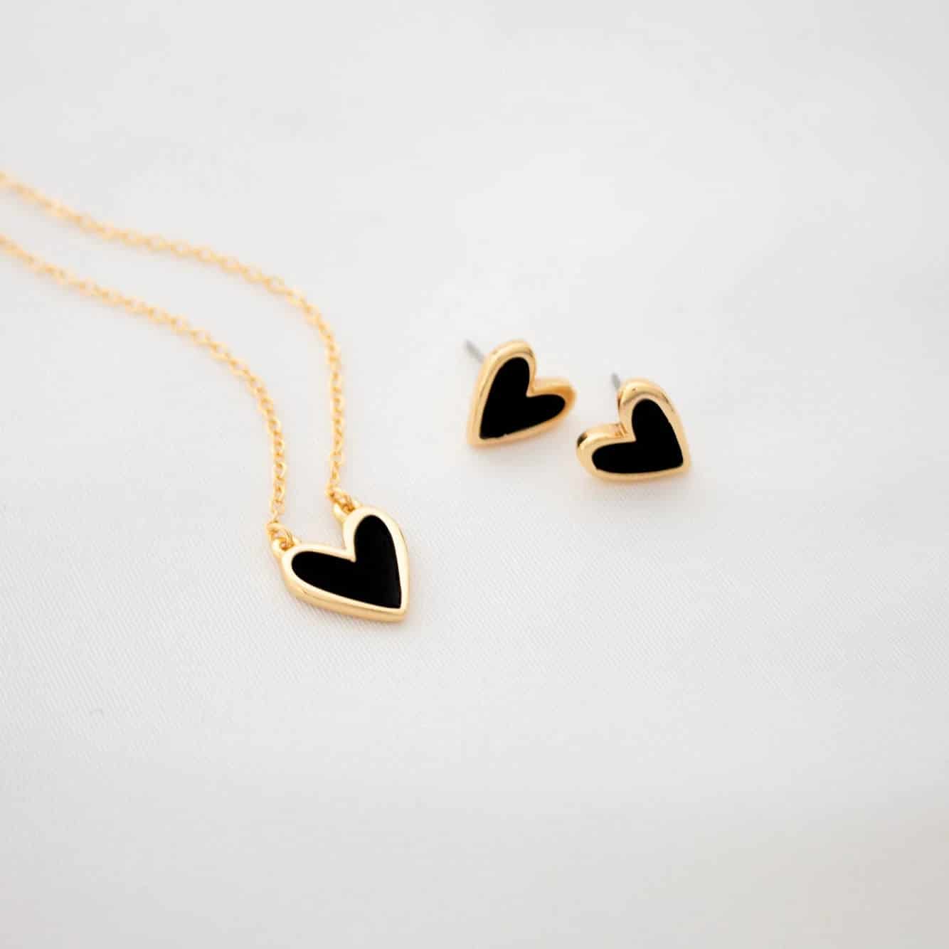 Set Collar + Aretes Corazón - miniatura 3