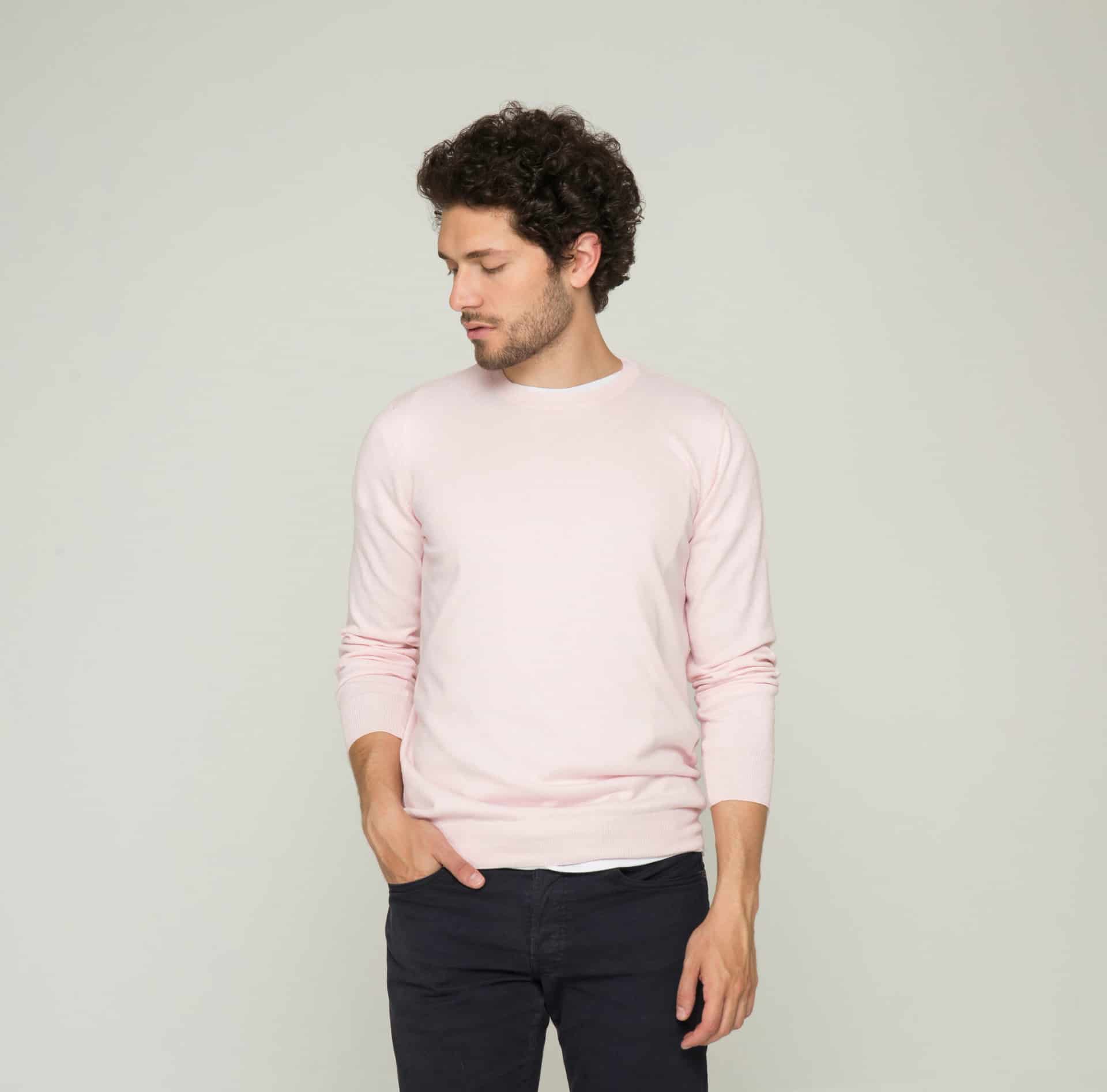 Saco Cuello Redondo Algodón Rosa Bebé - miniatura 2