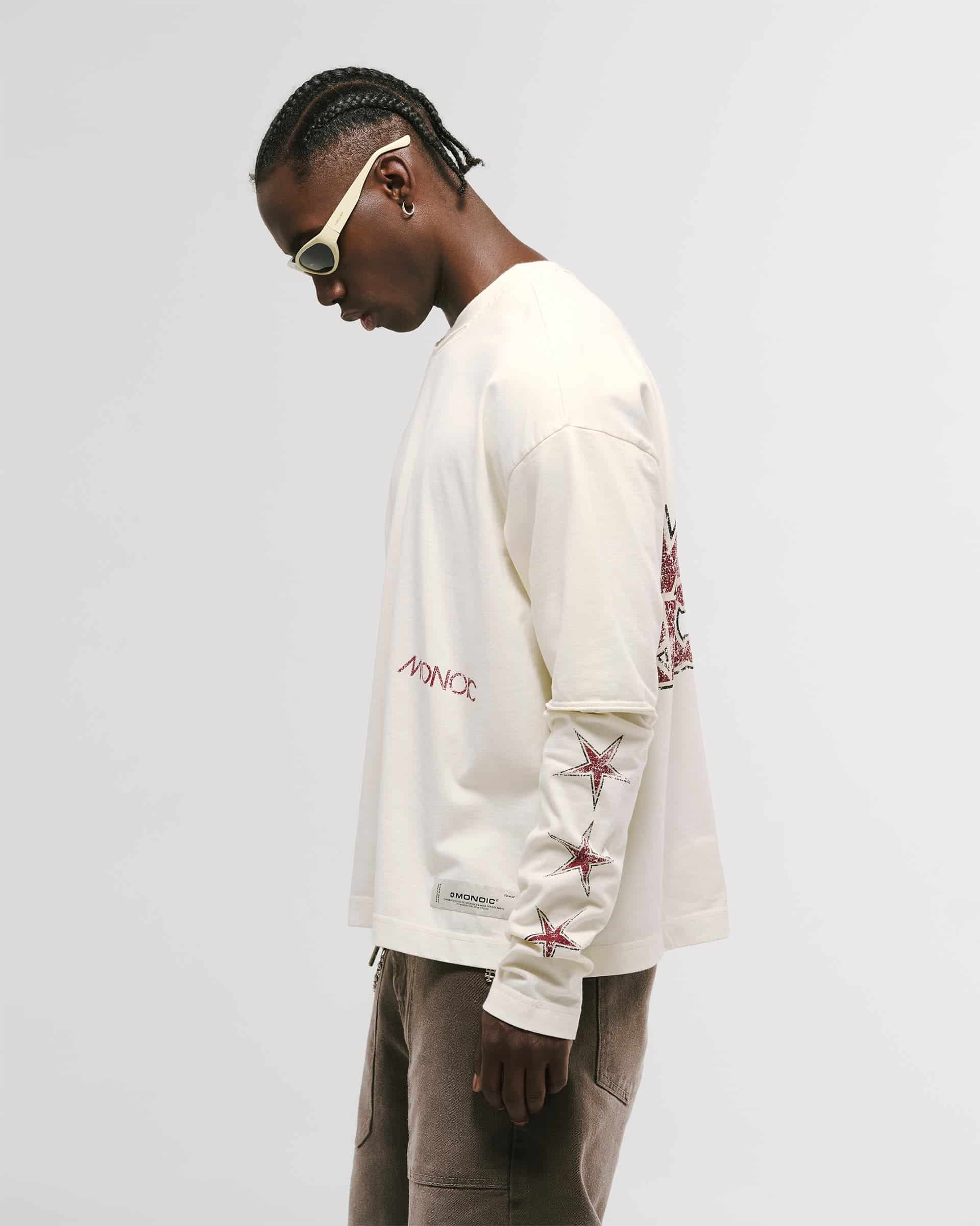 Camiseta Doble Manga Stars – Off White - miniatura 3
