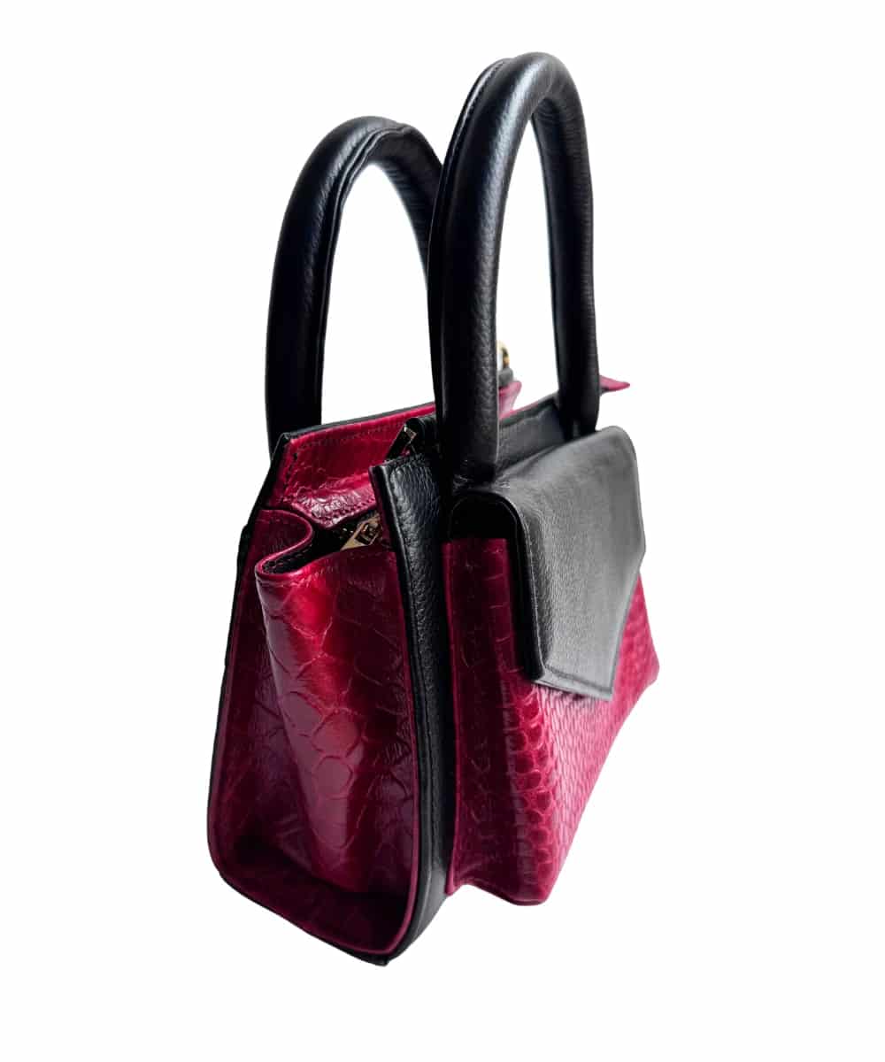 MiniBag Latido Rojo – Bolso de Cuero Texturizado - miniatura 2