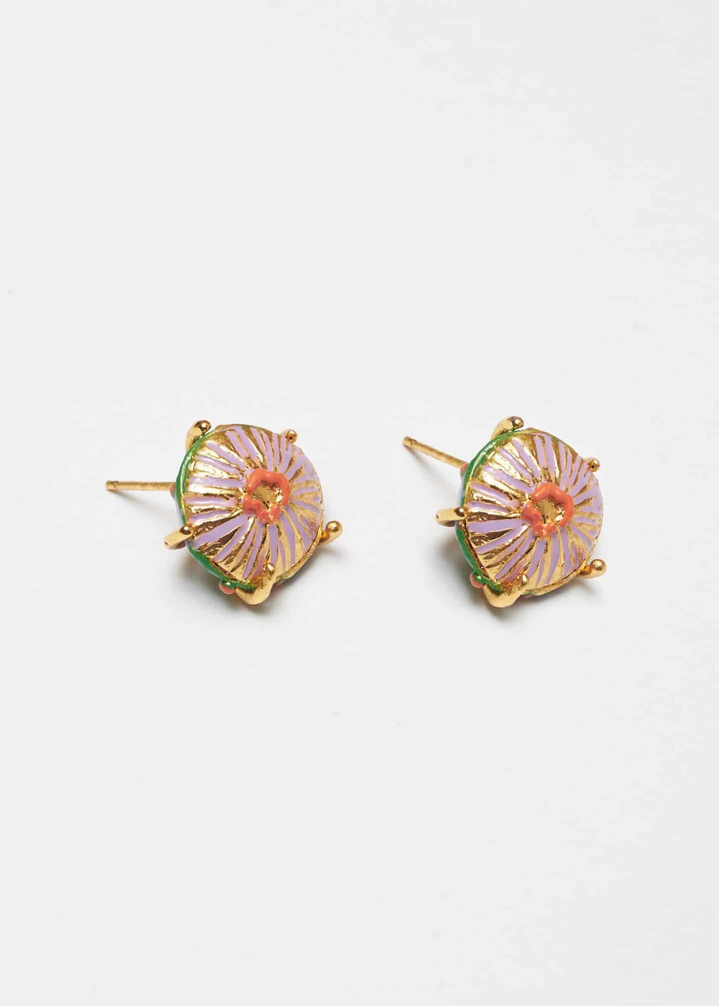 Aretes midi sombrerito verde - miniatura 1