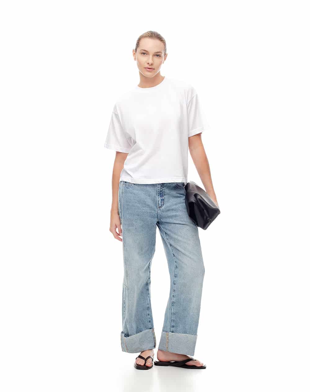 Camiseta oversize algodón blanca mujer - miniatura 10