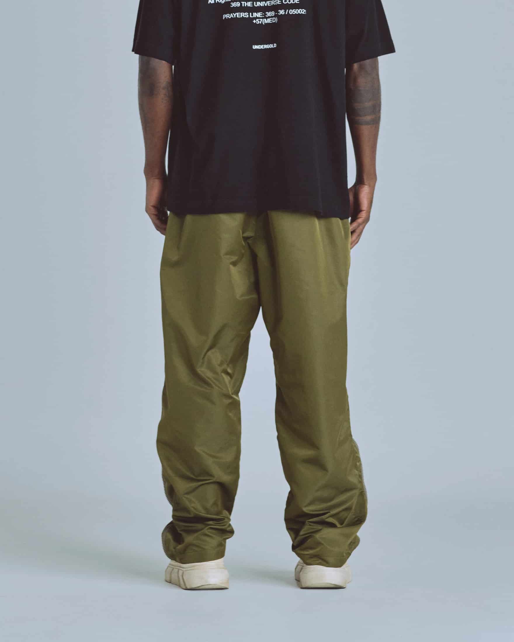 Basics Panelled Zip Up Cargo Pants Green - miniatura 7
