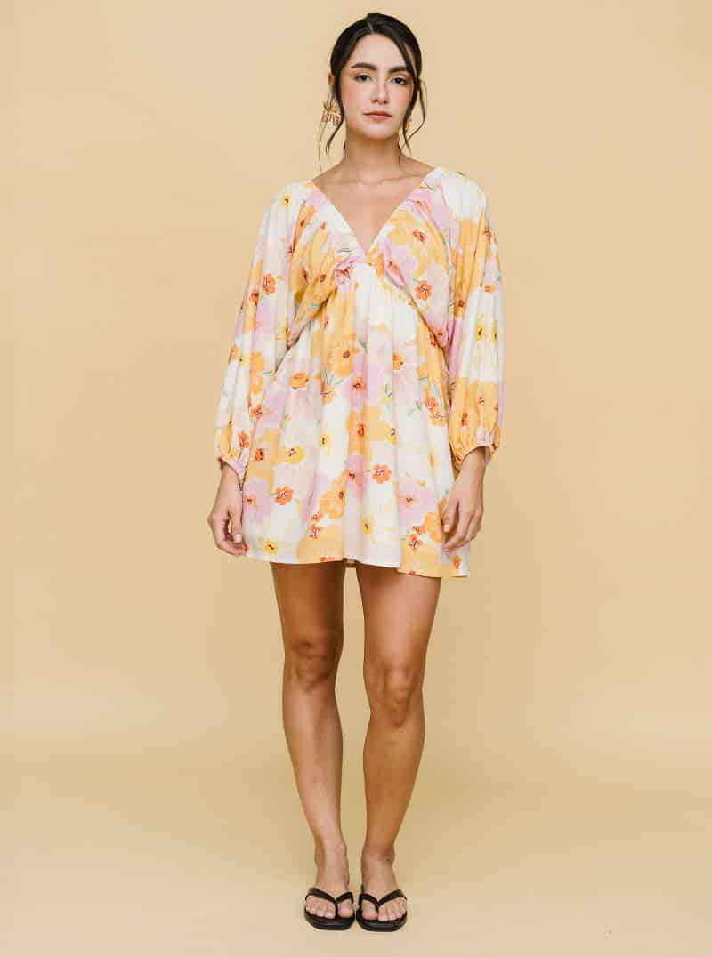 VESTIDO VOLARE FLORES - miniatura 3