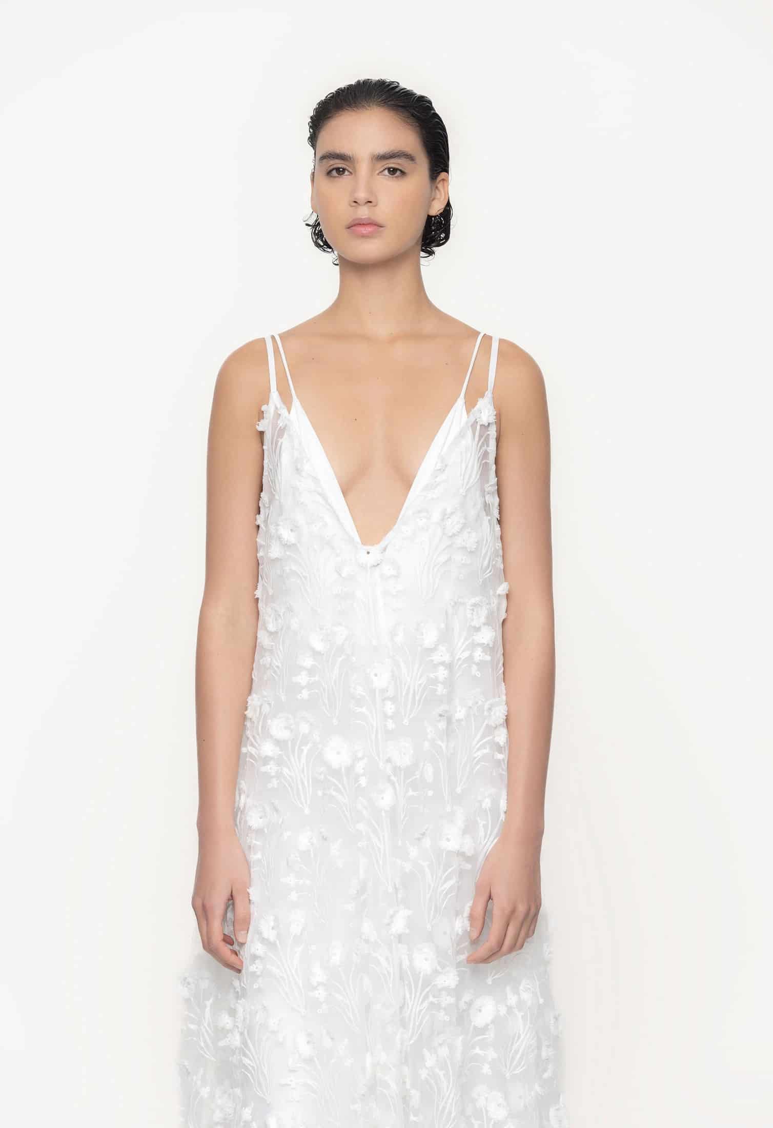 Hierbaluisa Diente de Leon Organza Maxi Dress - miniatura 4