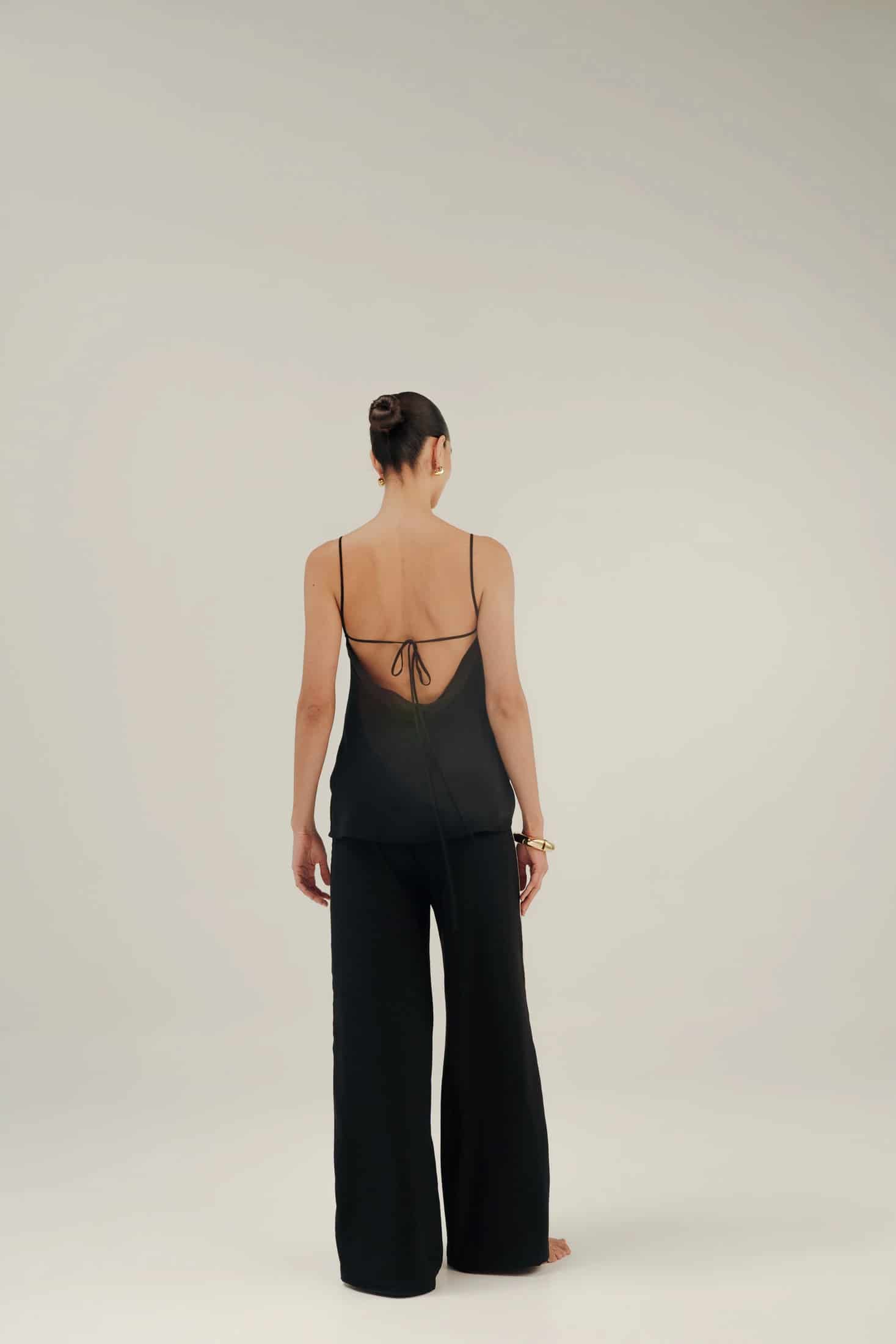 CARIÑO MIO TOP OPEN-BACK - BLACK - miniatura 2