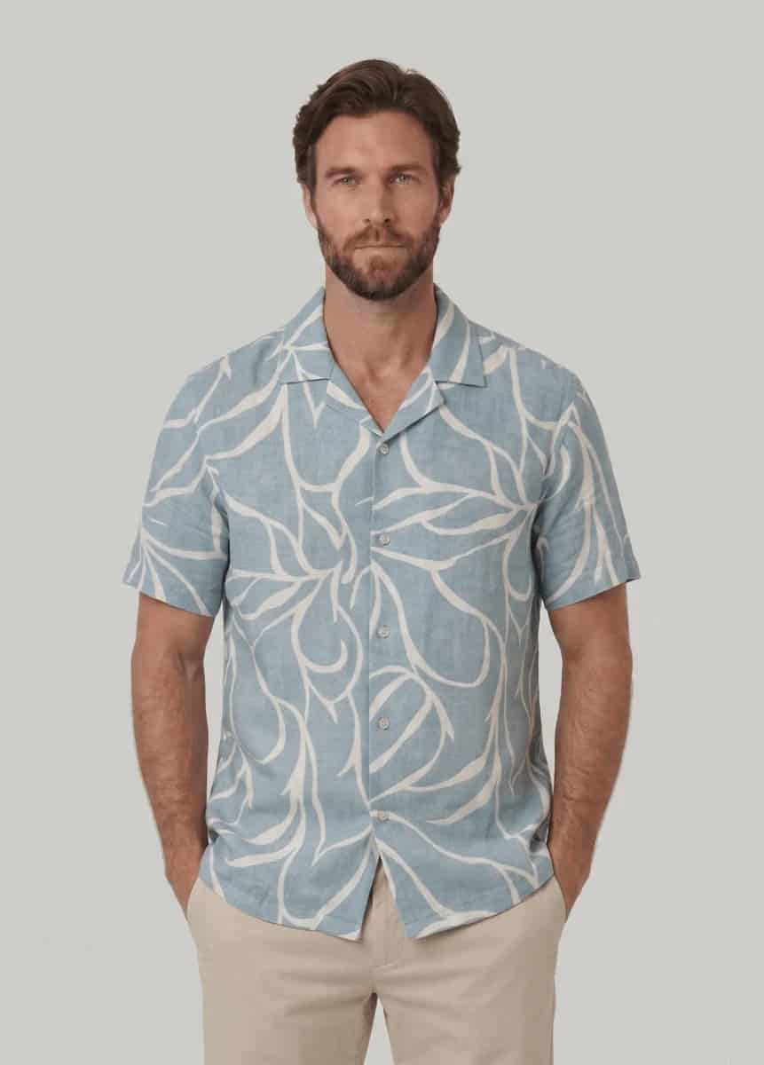 Camisa estampada manga corta para hombre Jon Sonen 027225056 - miniatura 2