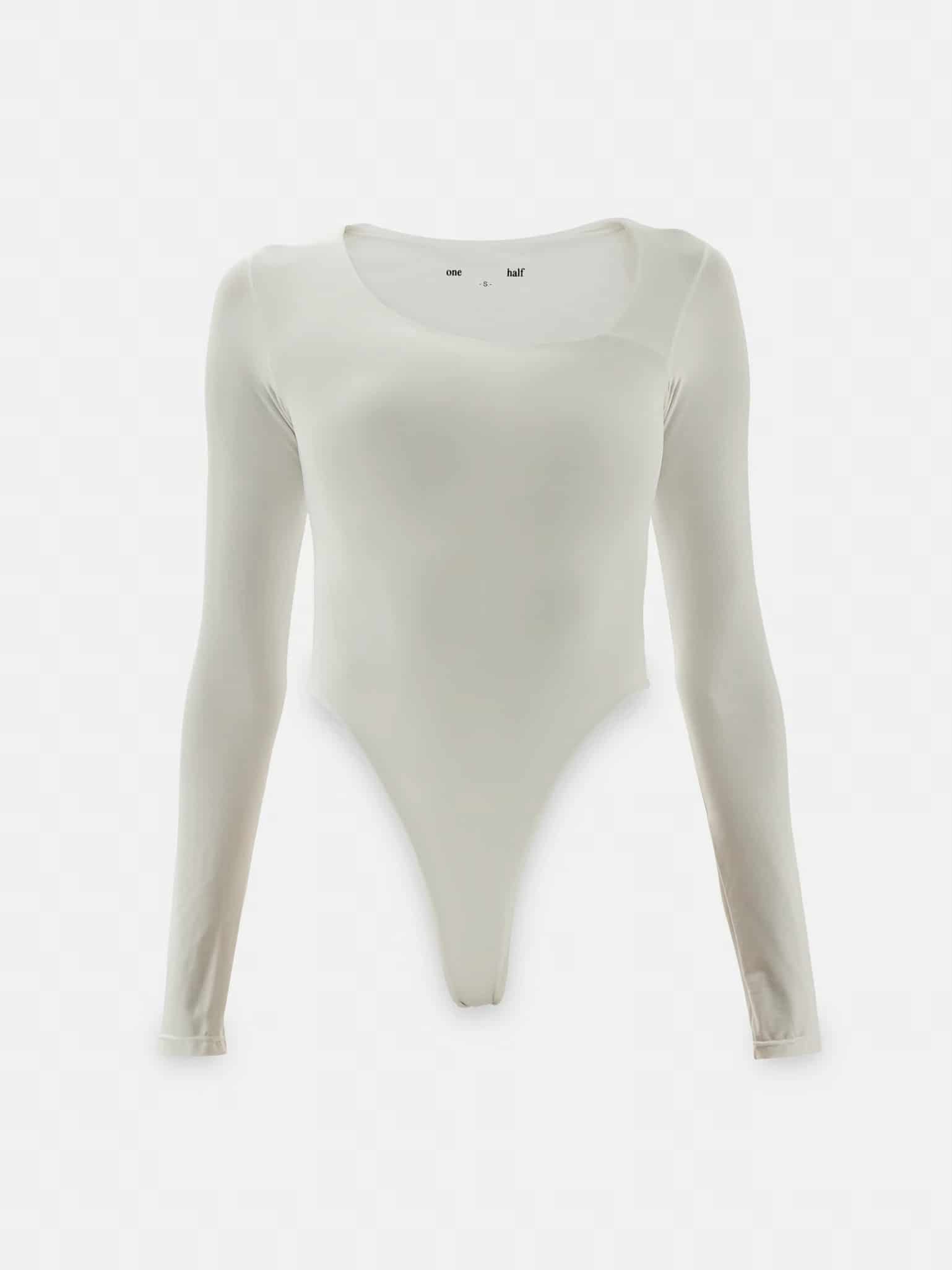 OPEN CURVE BODYSUIT - SOFT WHITE - miniatura 7