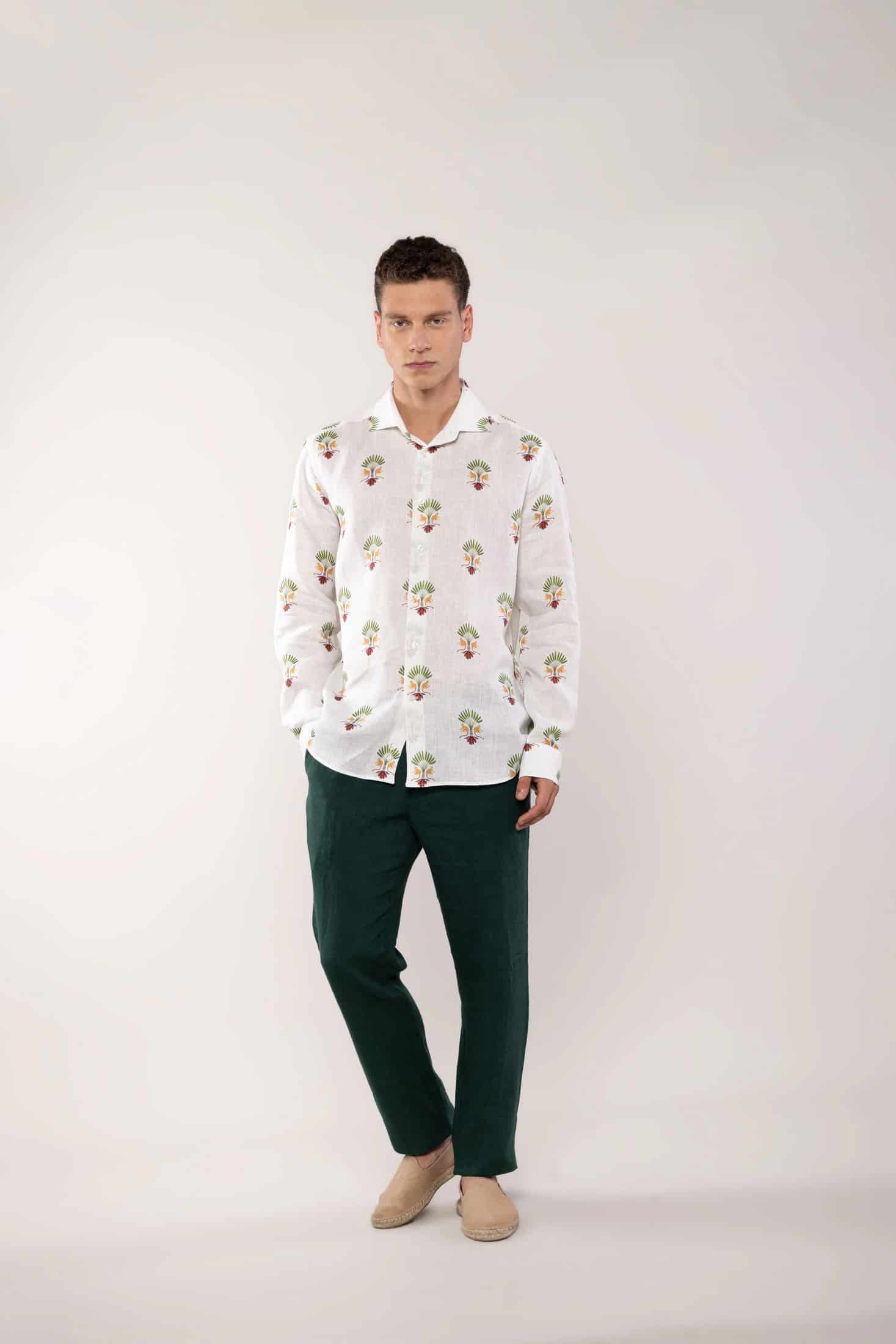 Men's linen shirt maymun - miniatura 3