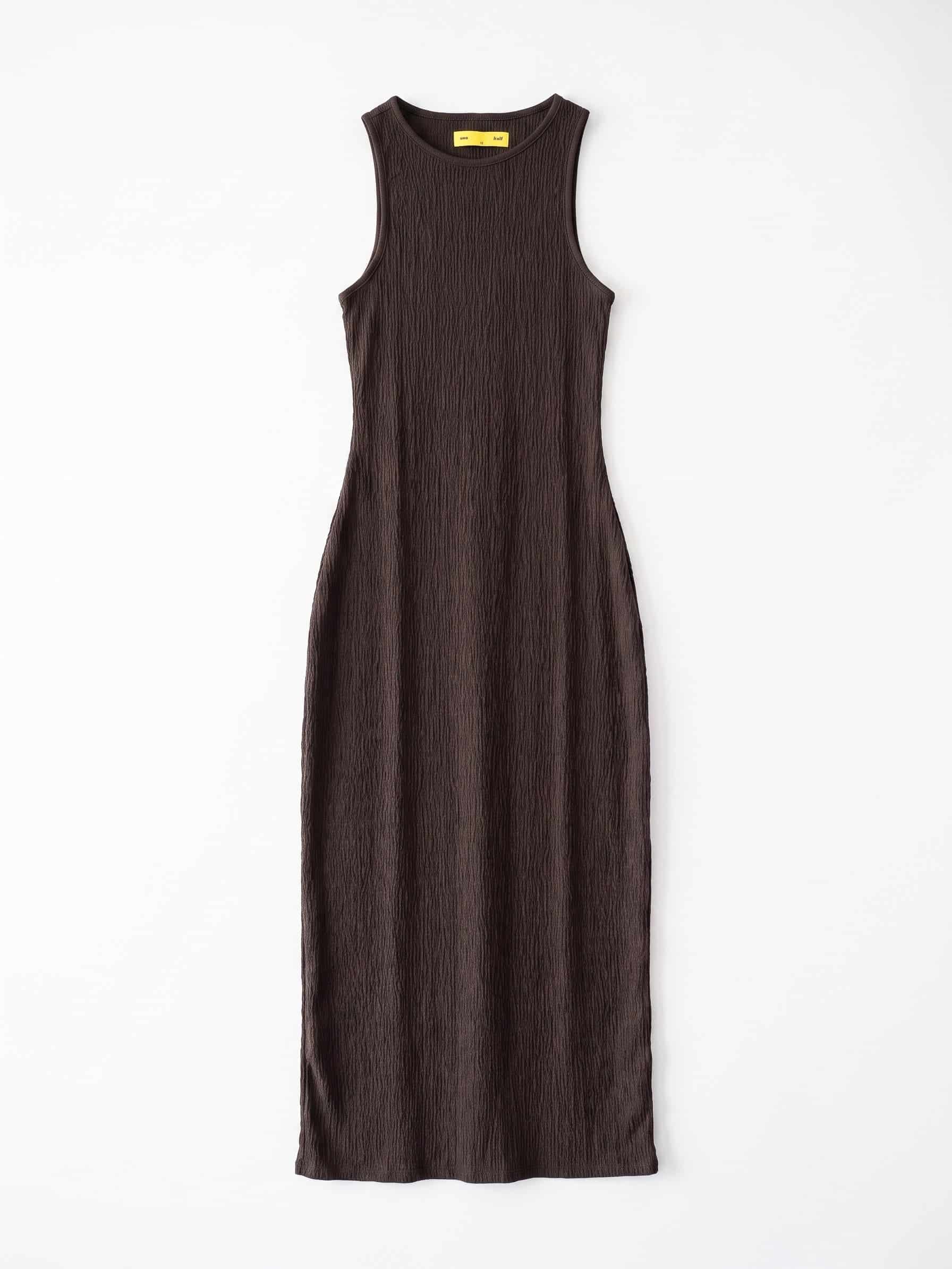 LONG TANK DRESS - BROWN - miniatura 12
