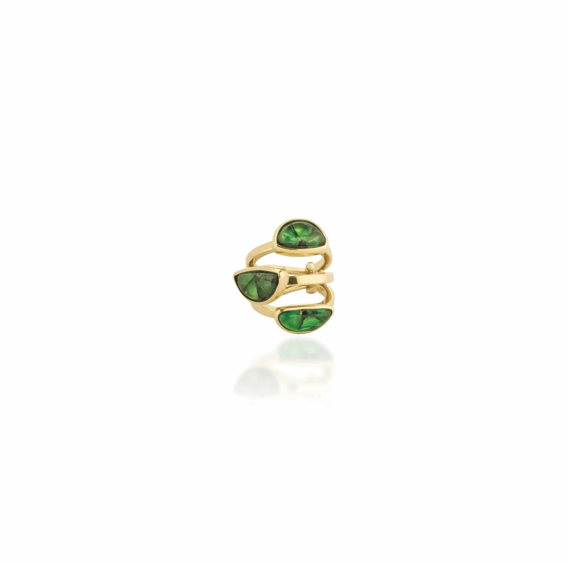 Ear cuff 3 piedras - Trapiche - miniatura 1