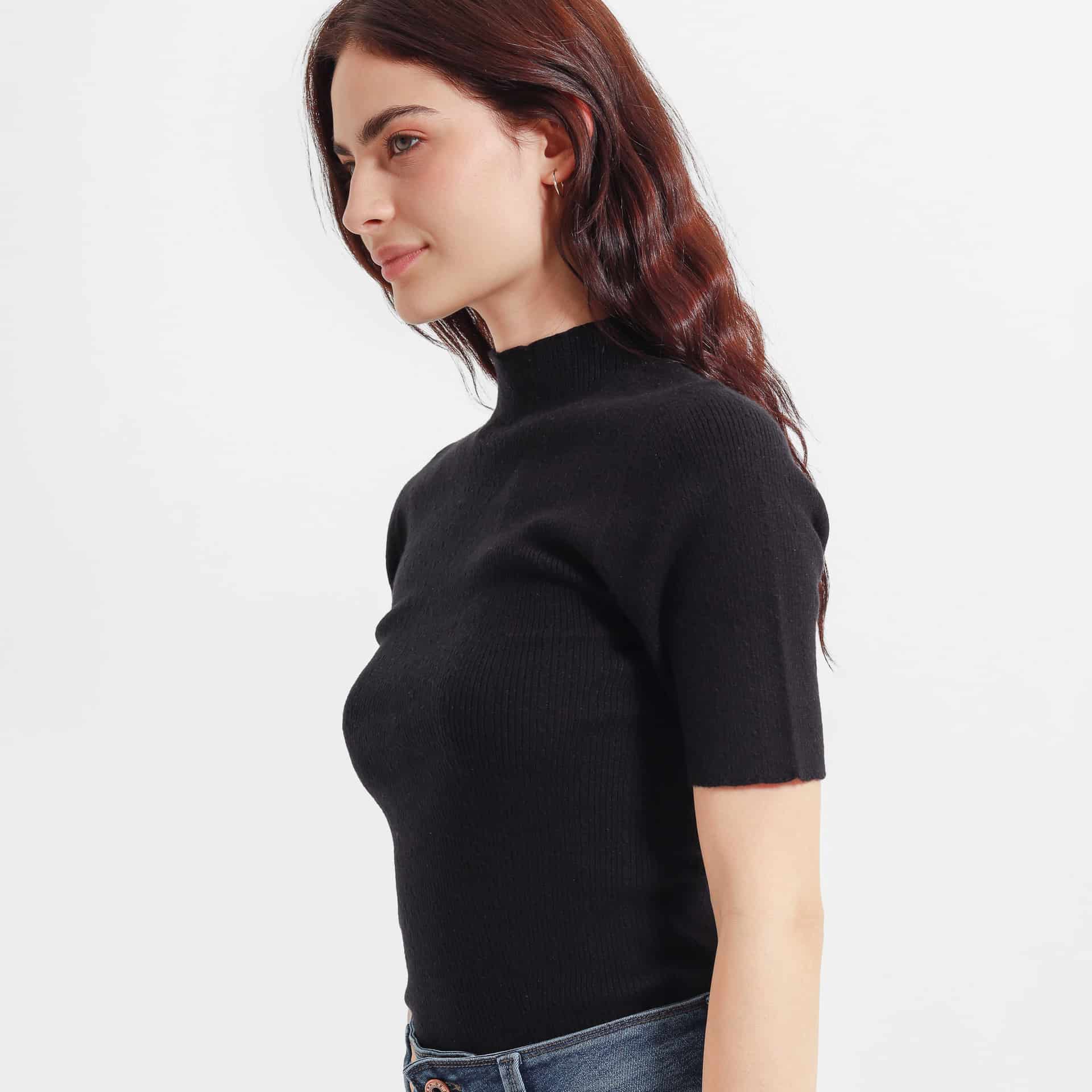 Sweater canale cuello alto manga corta - miniatura 15