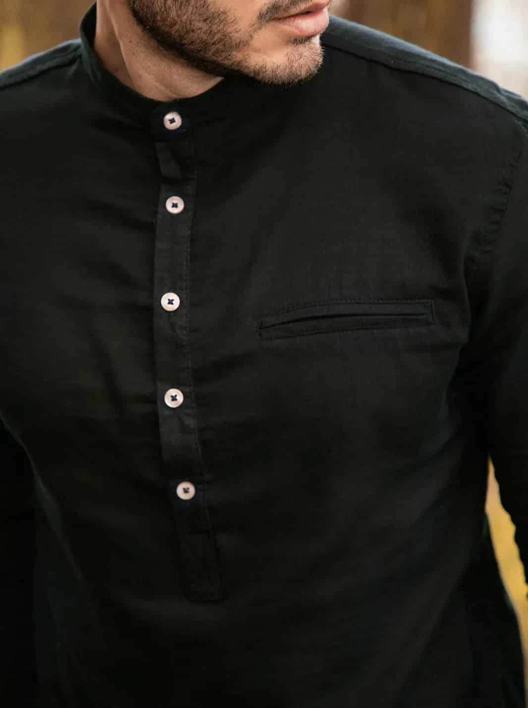 CAMISA BOHEMIA LINO ALGODÓN - miniatura 6