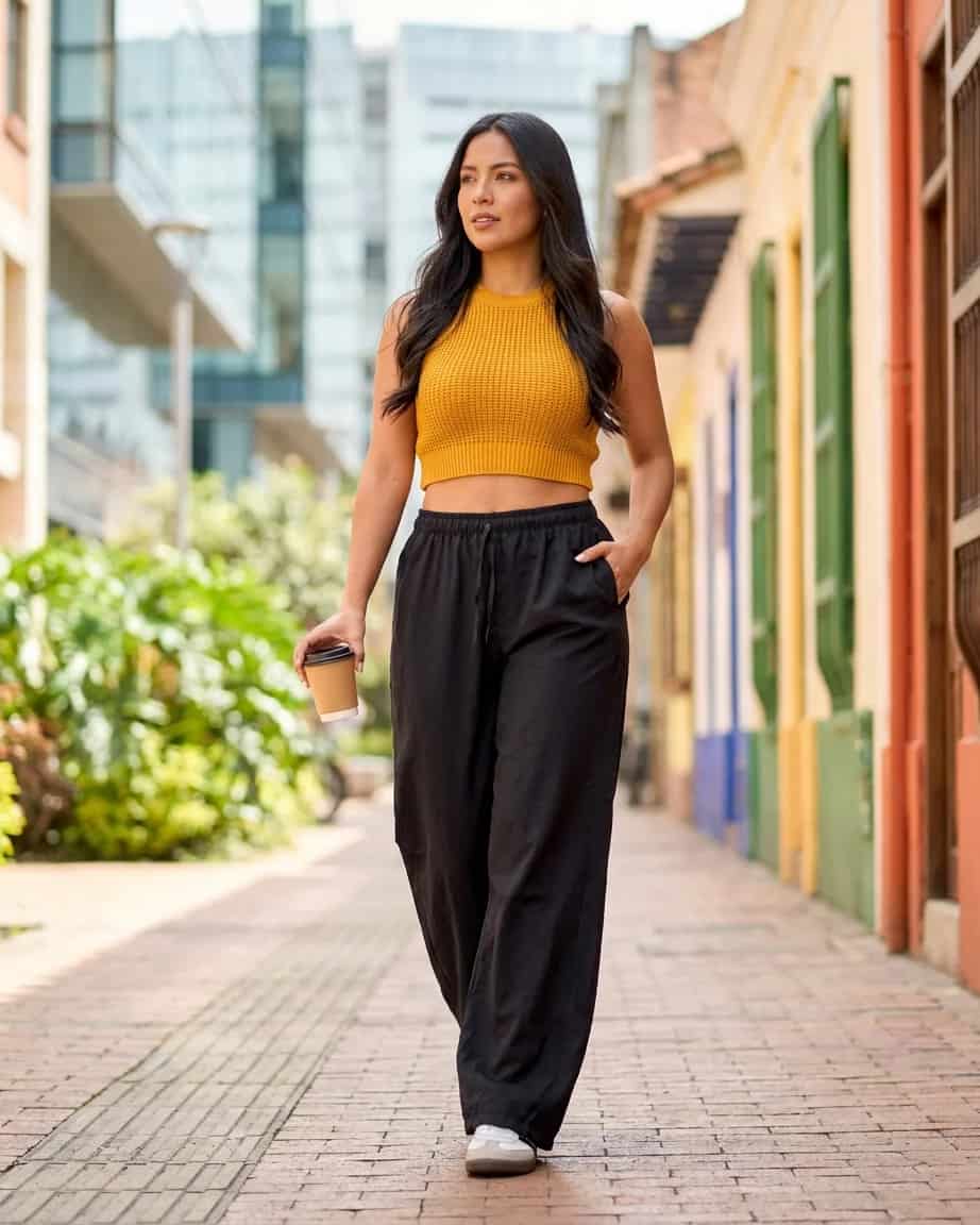 Pantalón Negro Jaspeado - miniatura 2