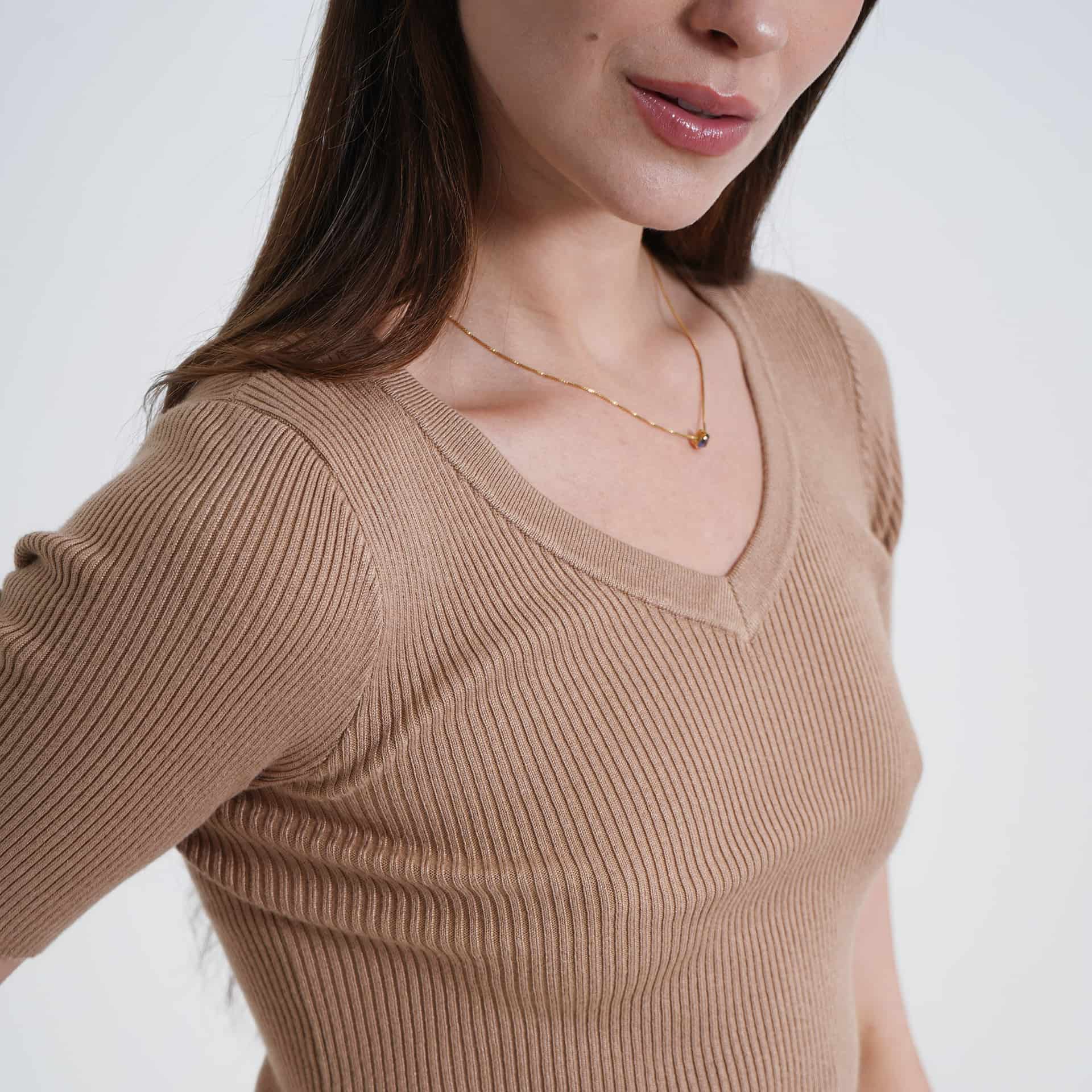 Sweater canale cuello alto manga corta - miniatura 27