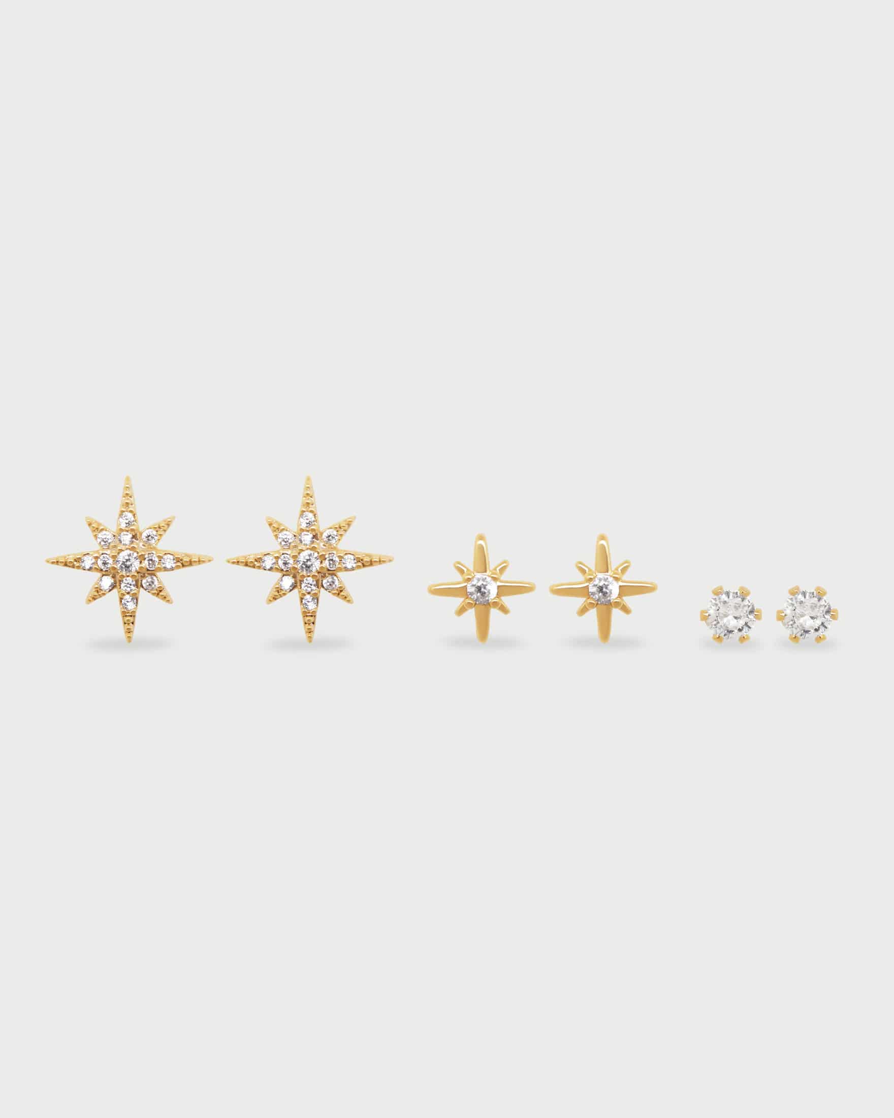 Set X3 Aretes Estrellas - miniatura 1