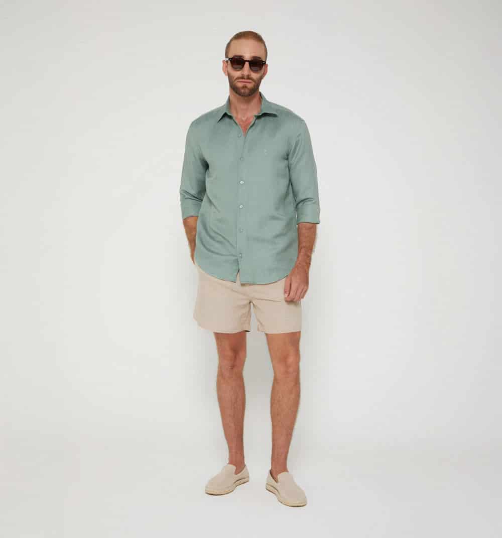 Camisa para hombre de lino - miniatura 16