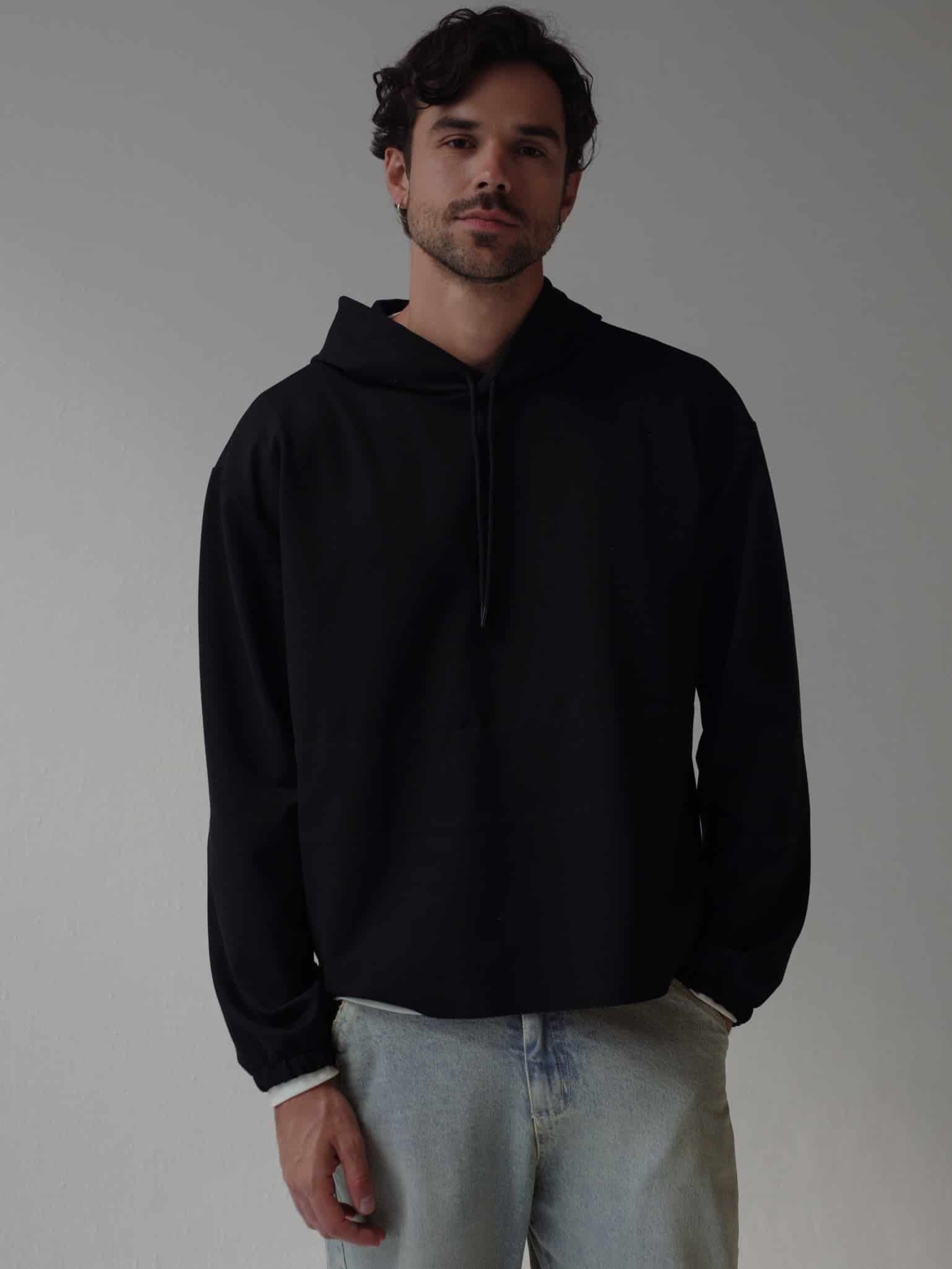CUT CLEAN HOODIE - BLACK - miniatura 1