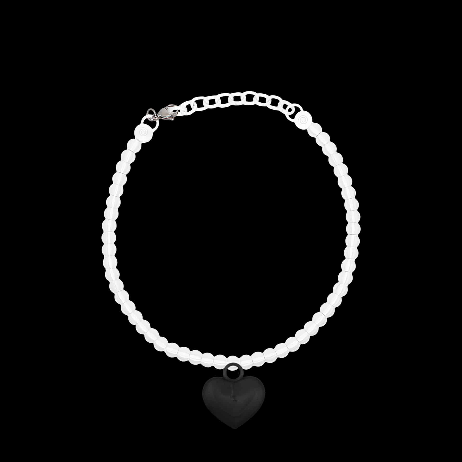 COLLAR CON CADENA DE PERLAS Y DIJE DE RELICARIO - miniatura 2