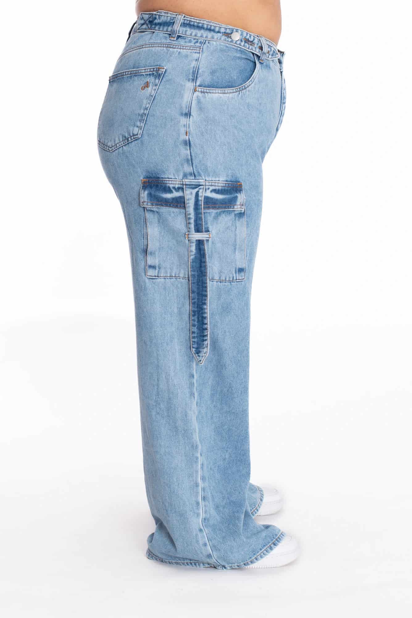 Jean Cargo Ajustable Azul Medio 370 - miniatura 8