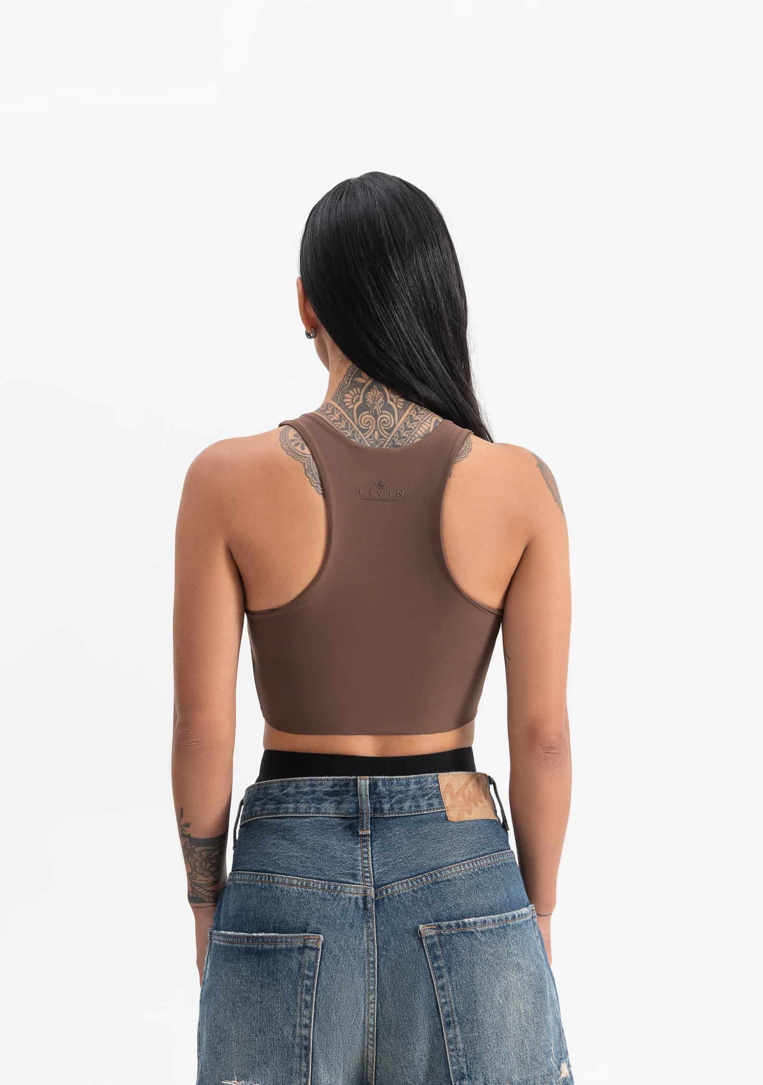 Pure x Livin brown top - miniatura 3