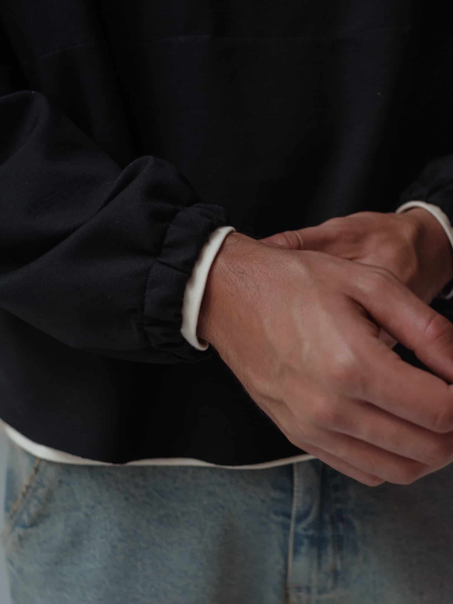 CUT CLEAN HOODIE - BLACK - miniatura 5