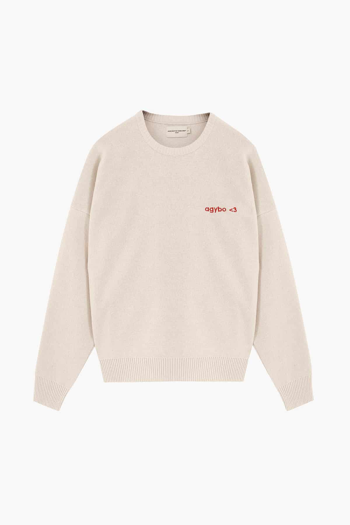 LOGO <3 SWEATER IVORY - miniatura 1