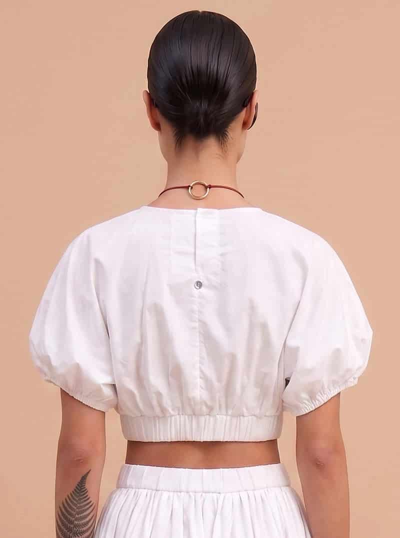BLUSA GLOBO BLANCA - miniatura 3