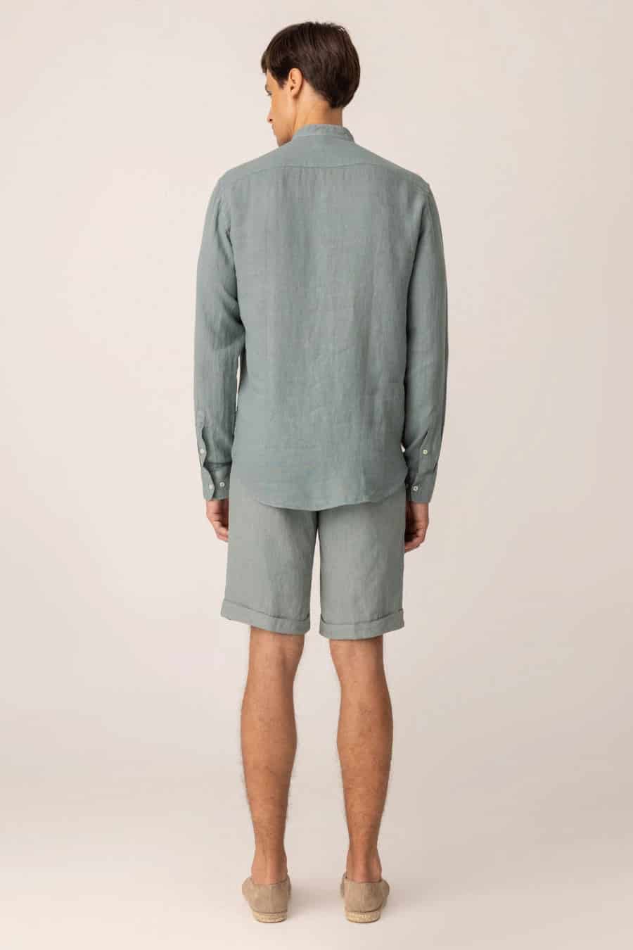 Men's linen bermuda grey - miniatura 4