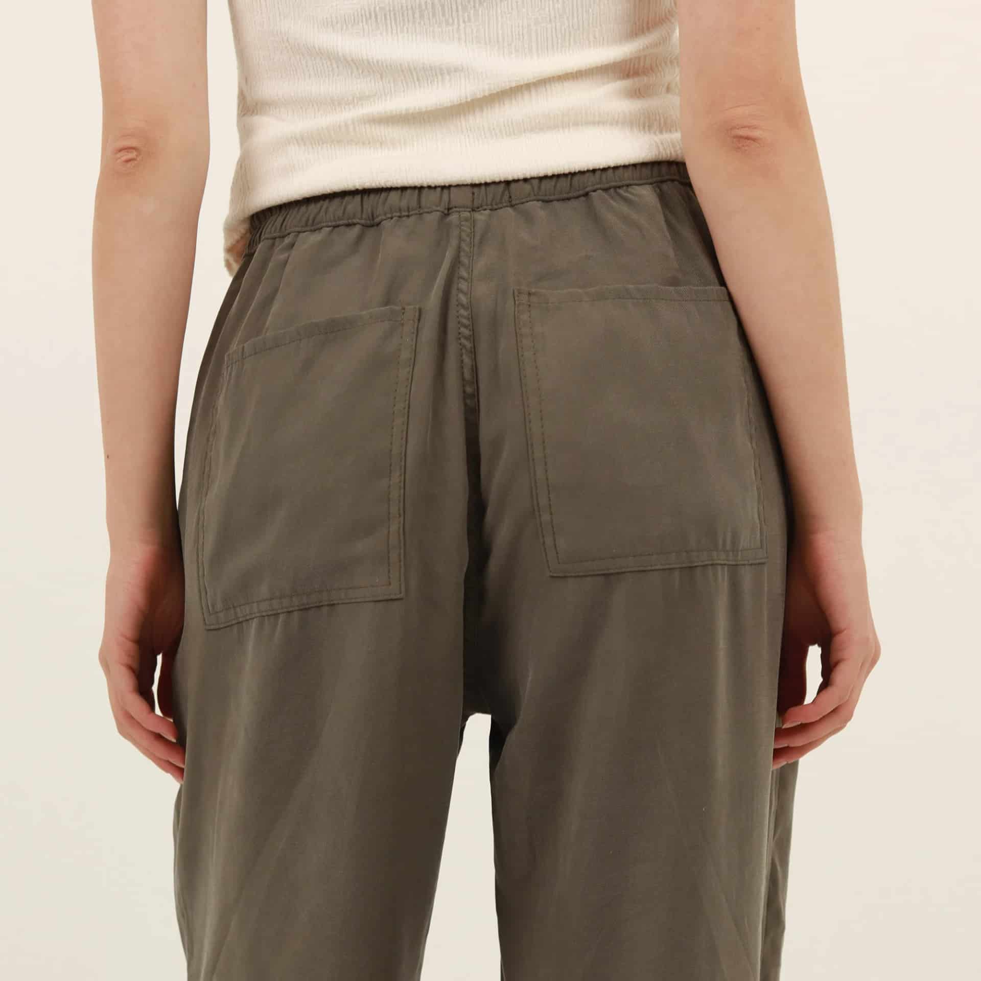 Pantalón bota recta con elastico en cintura y cordón - miniatura 7