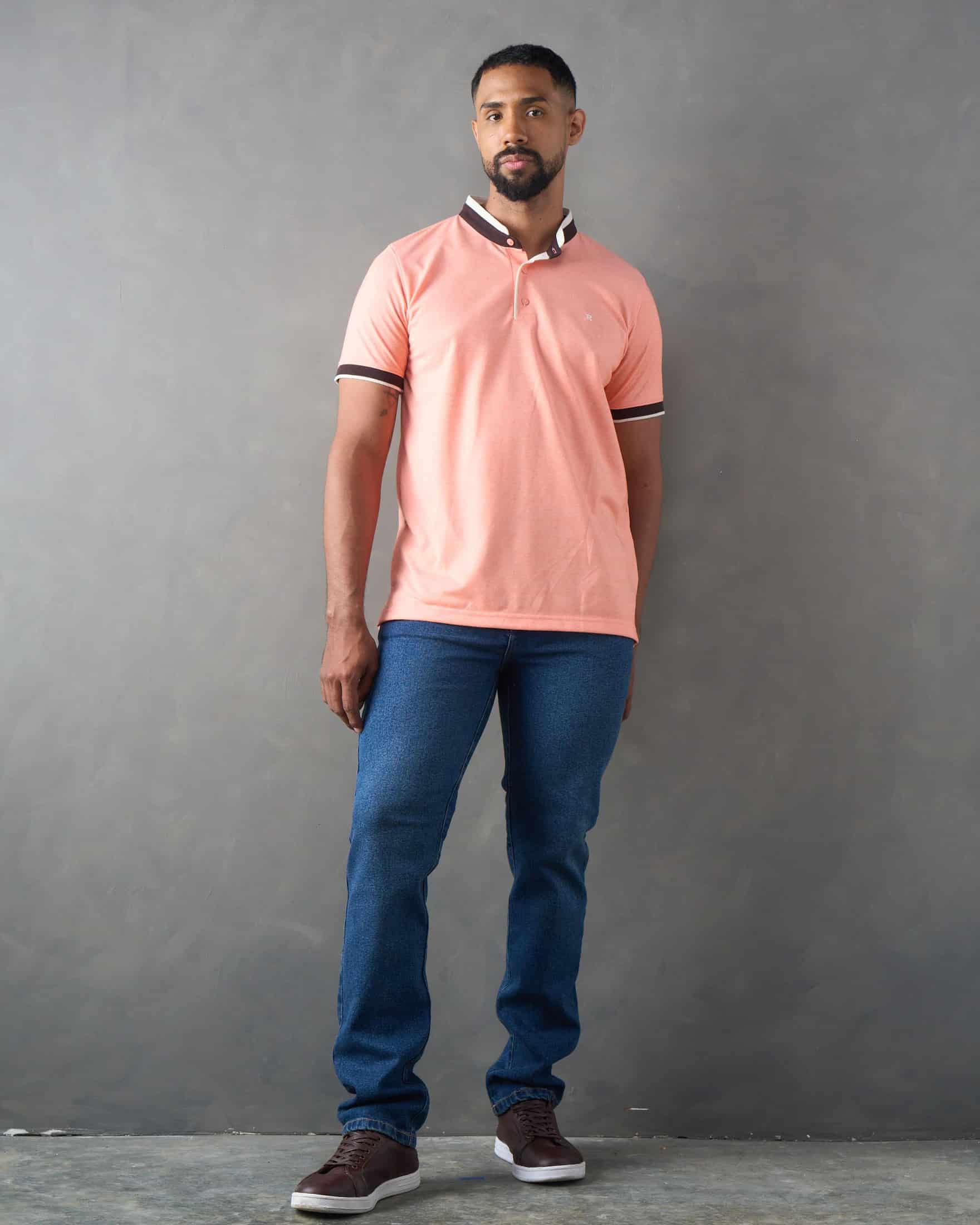Camiseta tipo polo regular fit blanco - miniatura 3
