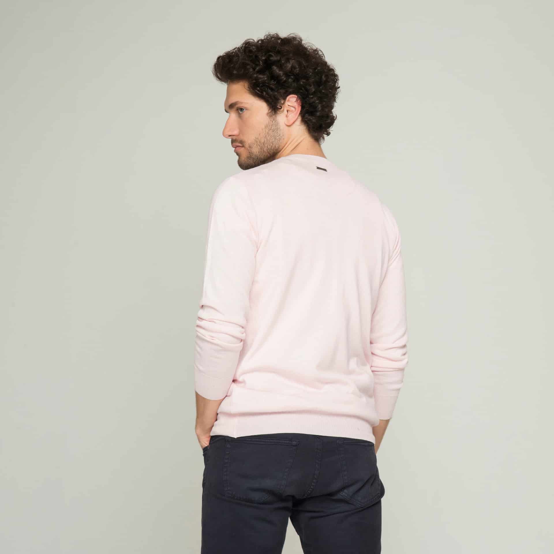 Saco Cuello Redondo Algodón Rosa Bebé - miniatura 4