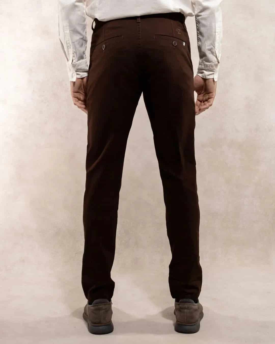 Pantalon Elastico Cafe  Oscuro - miniatura 3