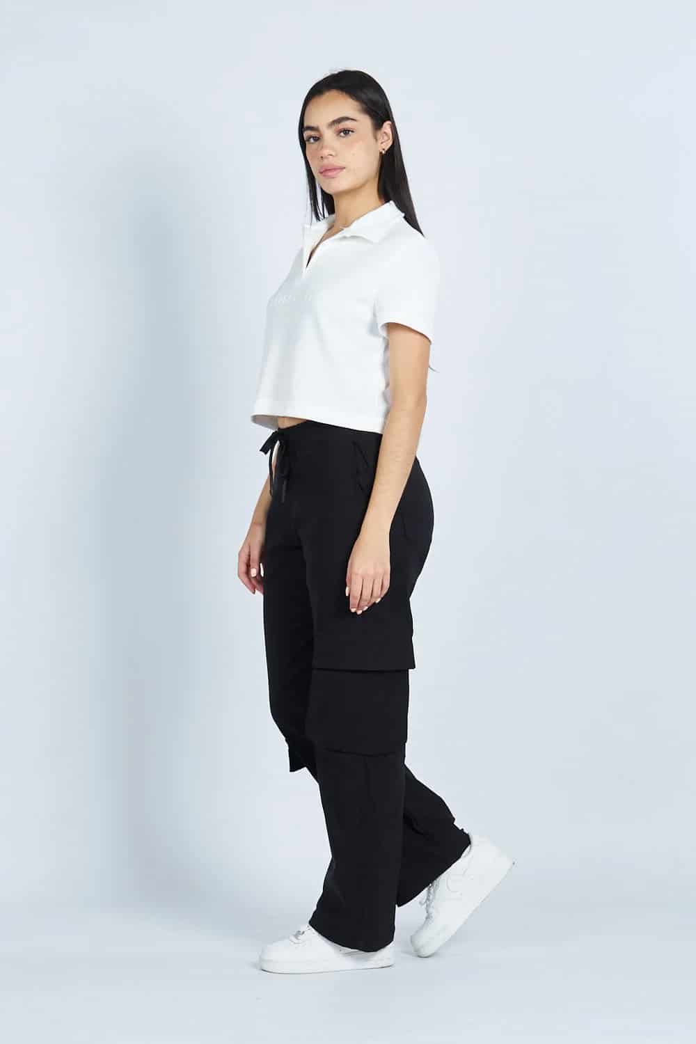Lounge cropped Polo textura Blanca | Drop 03 | - miniatura 6