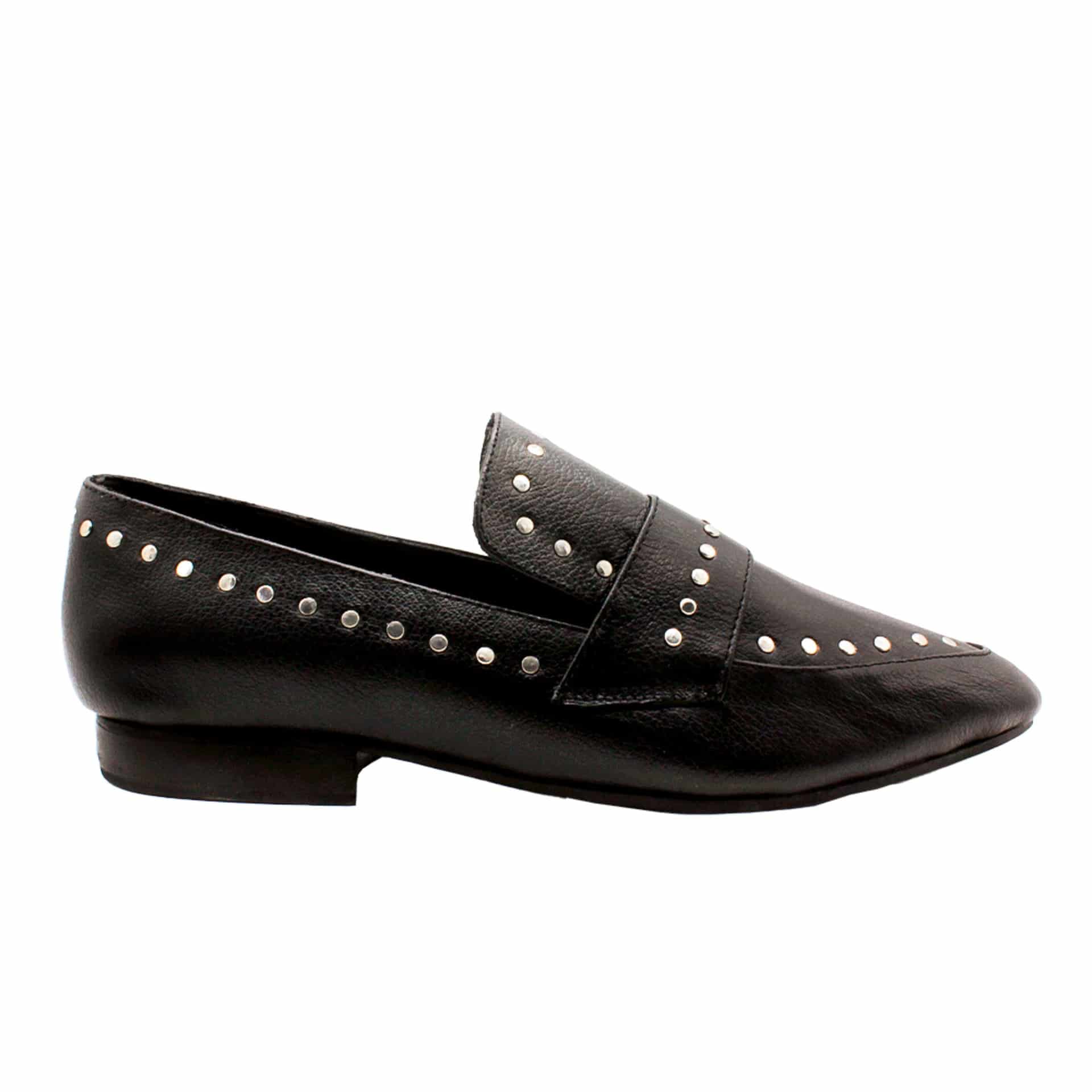 "Roma" Mocasin en Cuero con Taches - miniatura 2