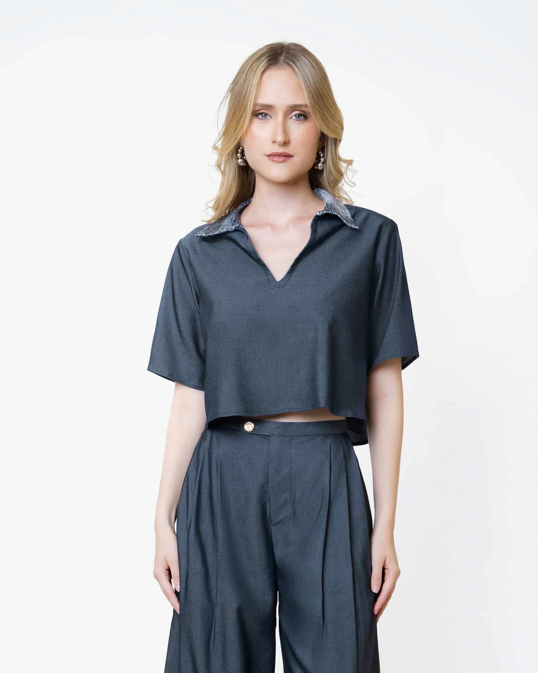 Dark Gray Twist Top - miniatura 1