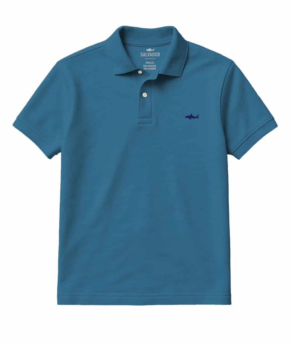 CAMISETA POLO AZUL PETROLEO - miniatura 1